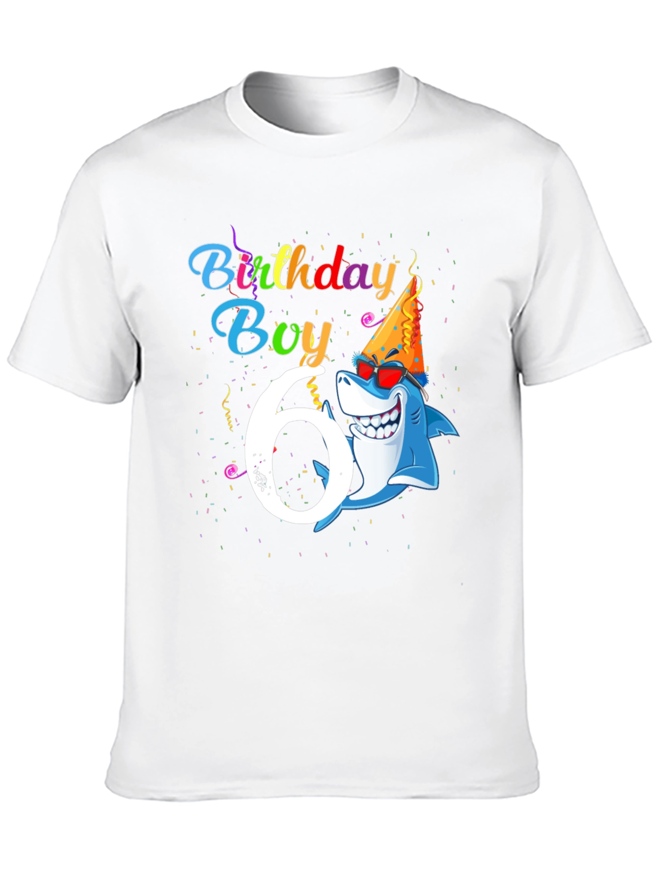 Birthday Boy Shark 6 T-Shirt