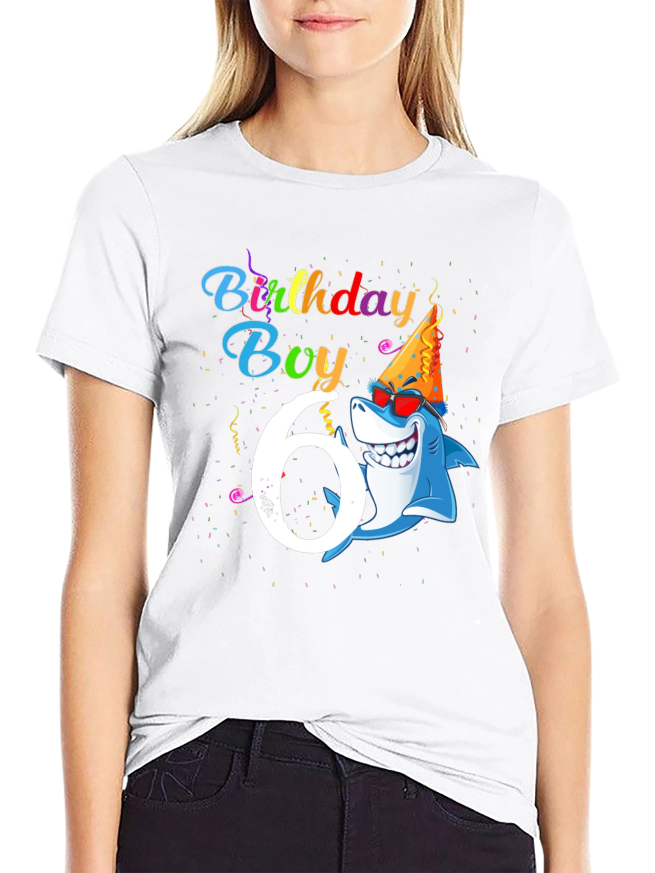 Birthday Boy Shark 6 T-Shirt