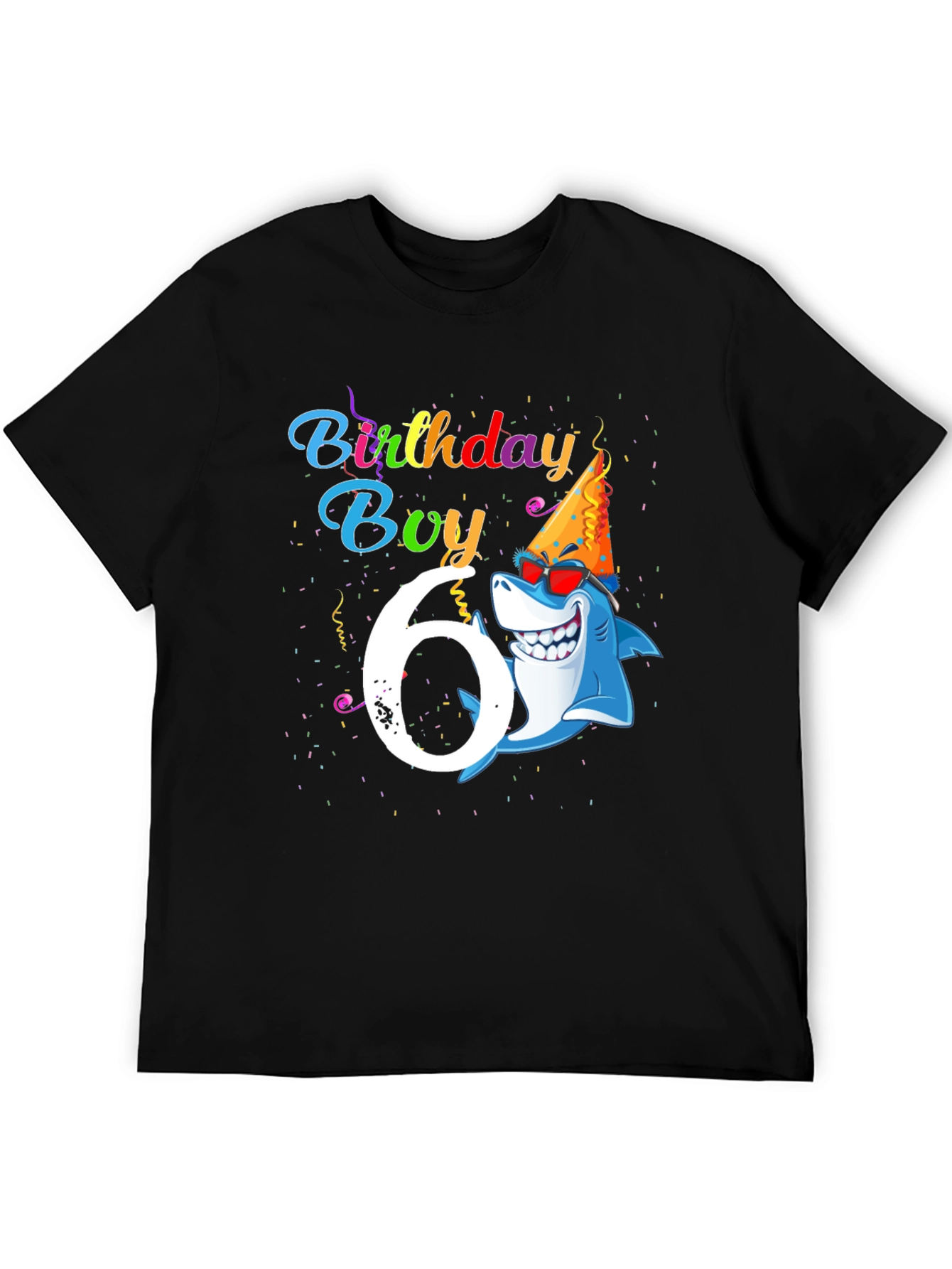 Birthday Boy Shark 6 T-Shirt