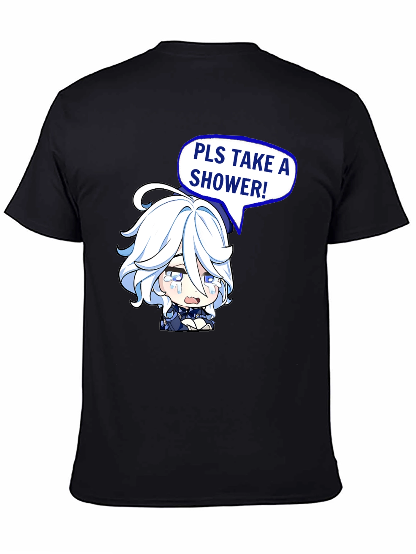Funny Pls Take a Shower Anime T-Shirt