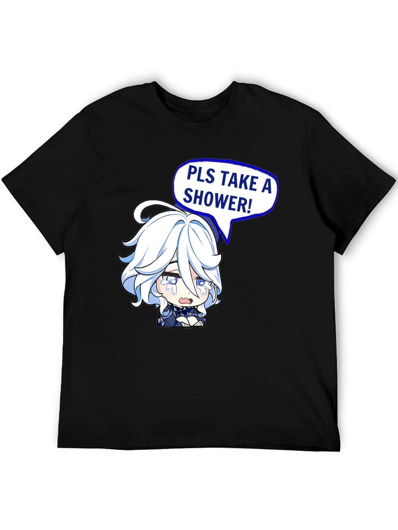 Funny Pls Take a Shower Anime T-Shirt