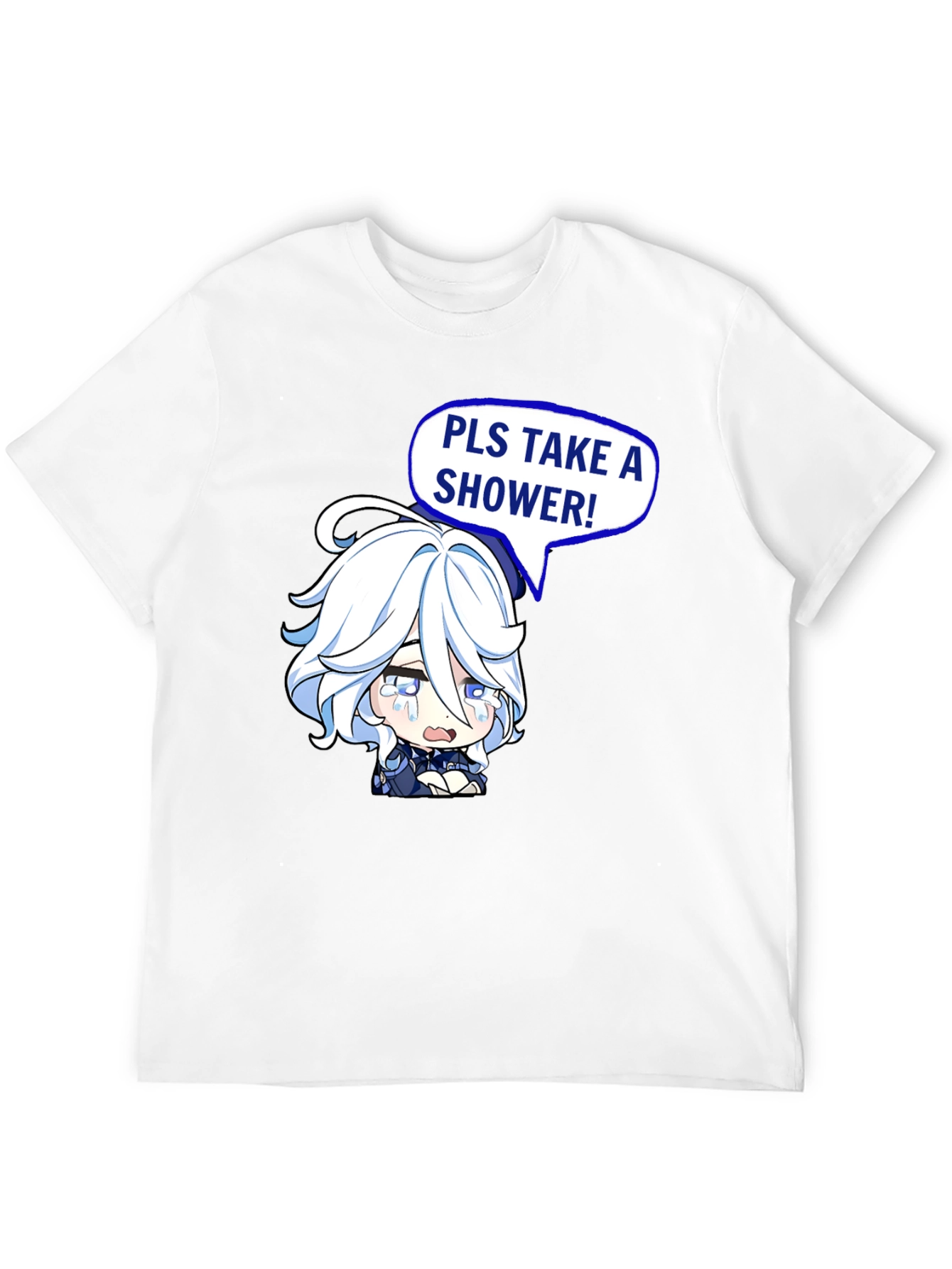 Funny Pls Take a Shower Anime T-Shirt