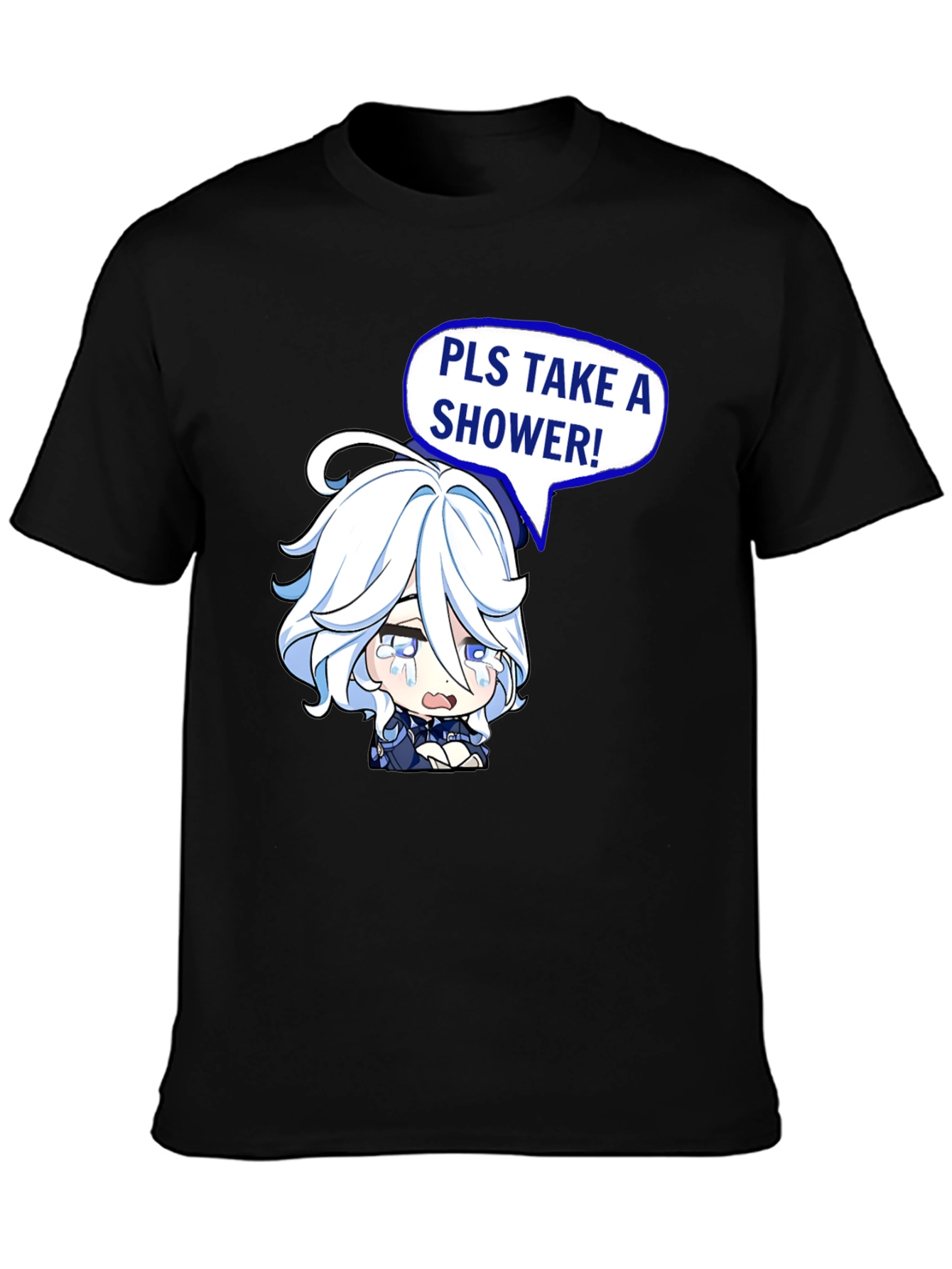 Funny Pls Take a Shower Anime T-Shirt