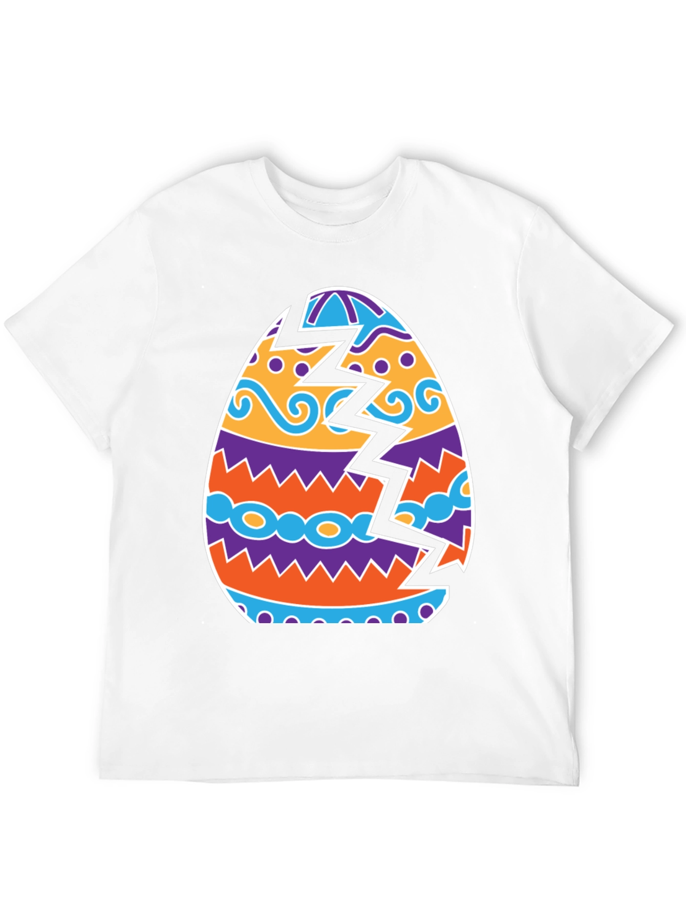 Cracked Easter Egg Graphic Tee - Novelty Holiday Shirt