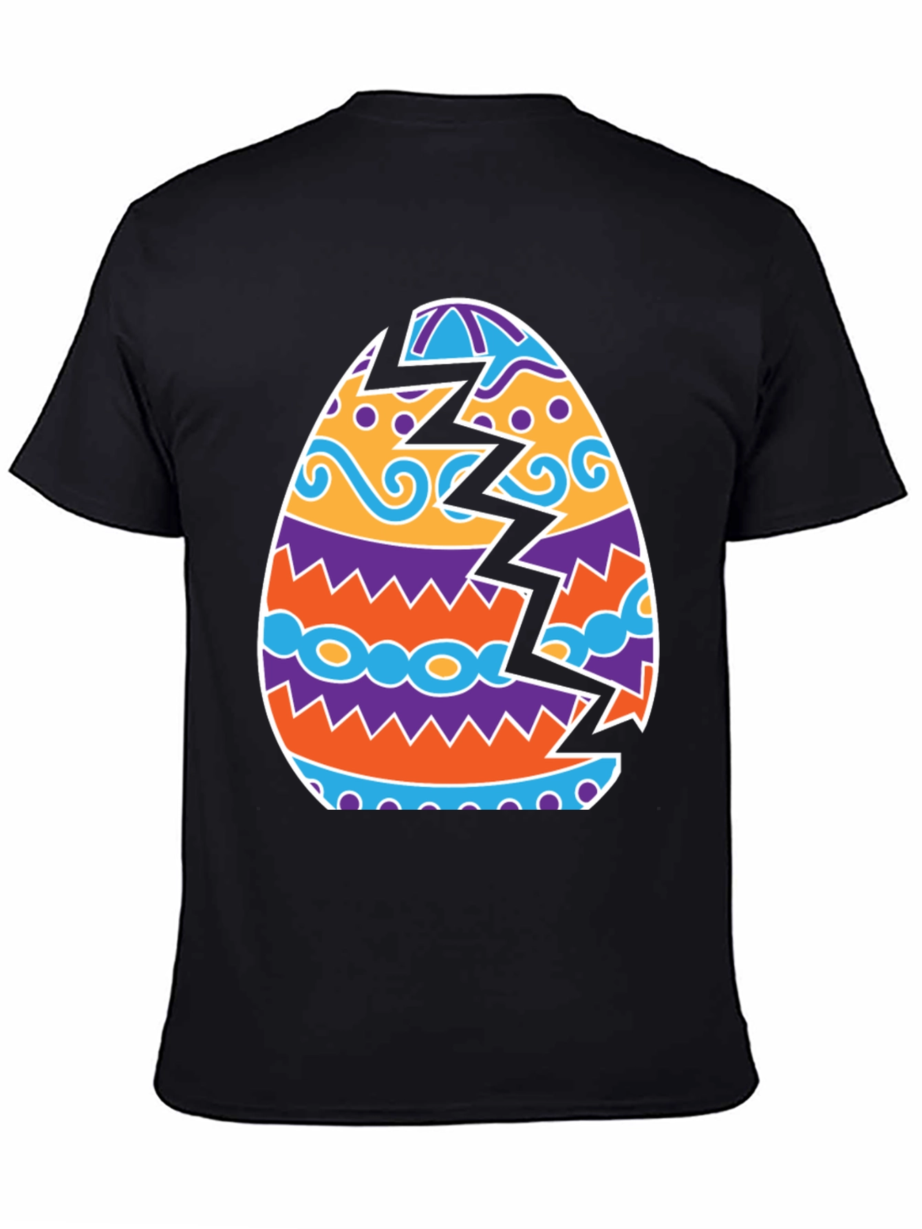 Cracked Easter Egg Graphic Tee - Novelty Holiday Shirt