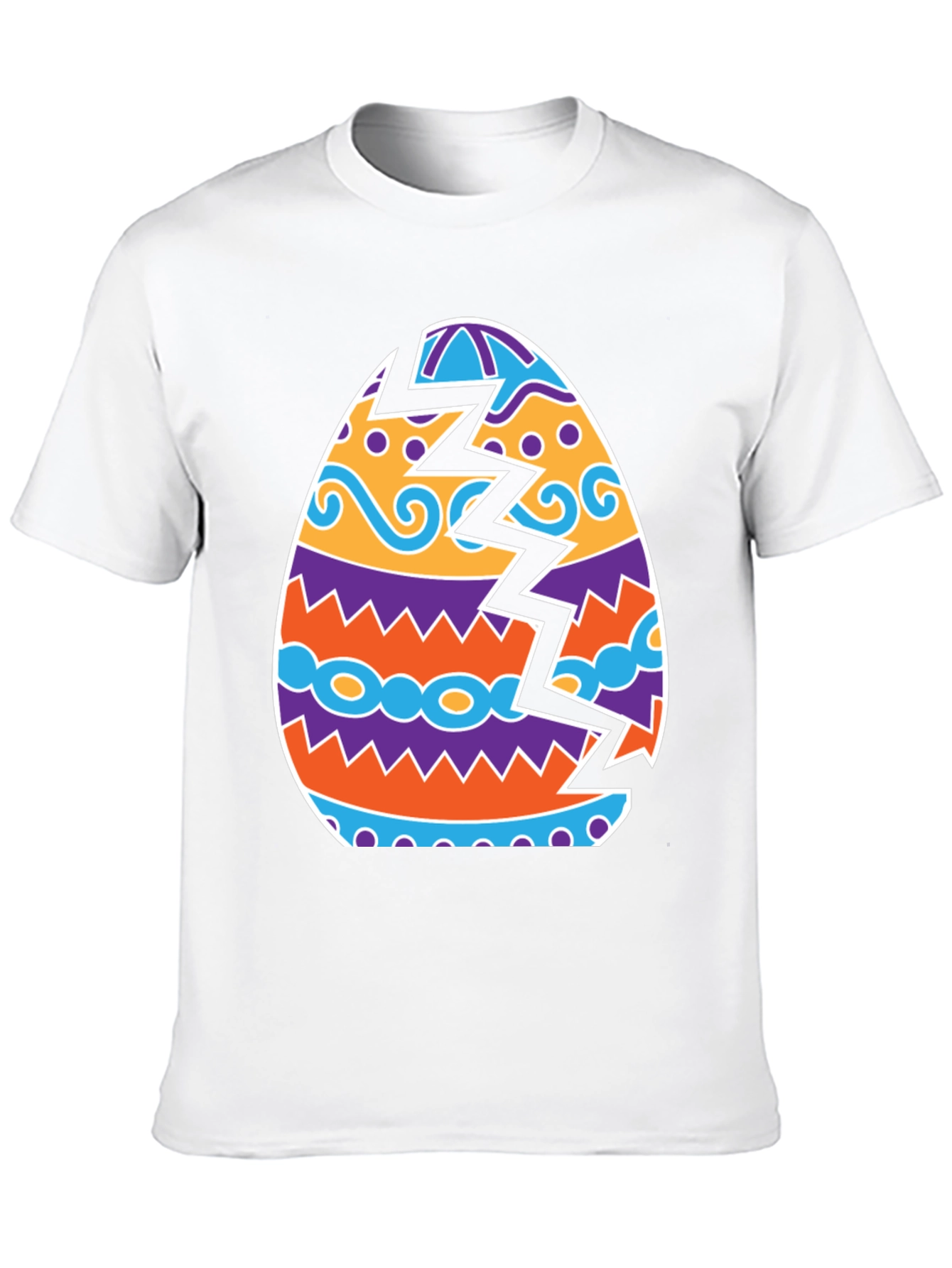 Cracked Easter Egg Graphic Tee - Novelty Holiday Shirt