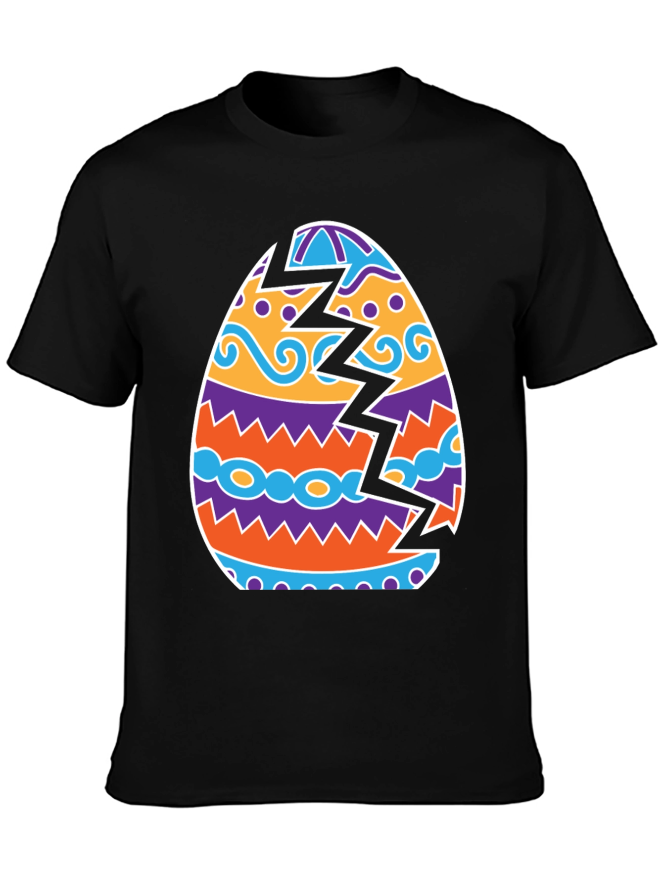 Cracked Easter Egg Graphic Tee - Novelty Holiday Shirt