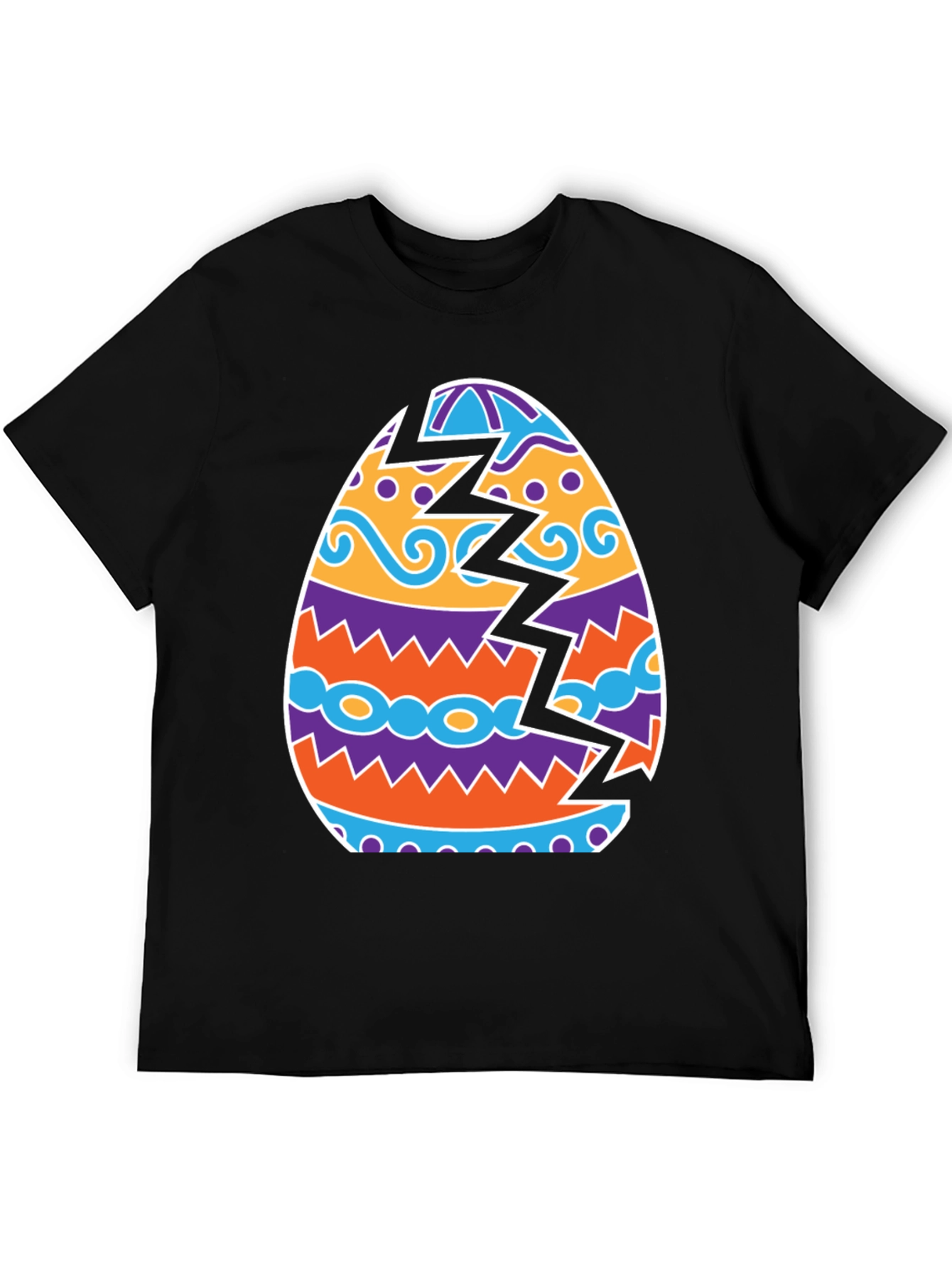 Cracked Easter Egg Graphic Tee - Novelty Holiday Shirt