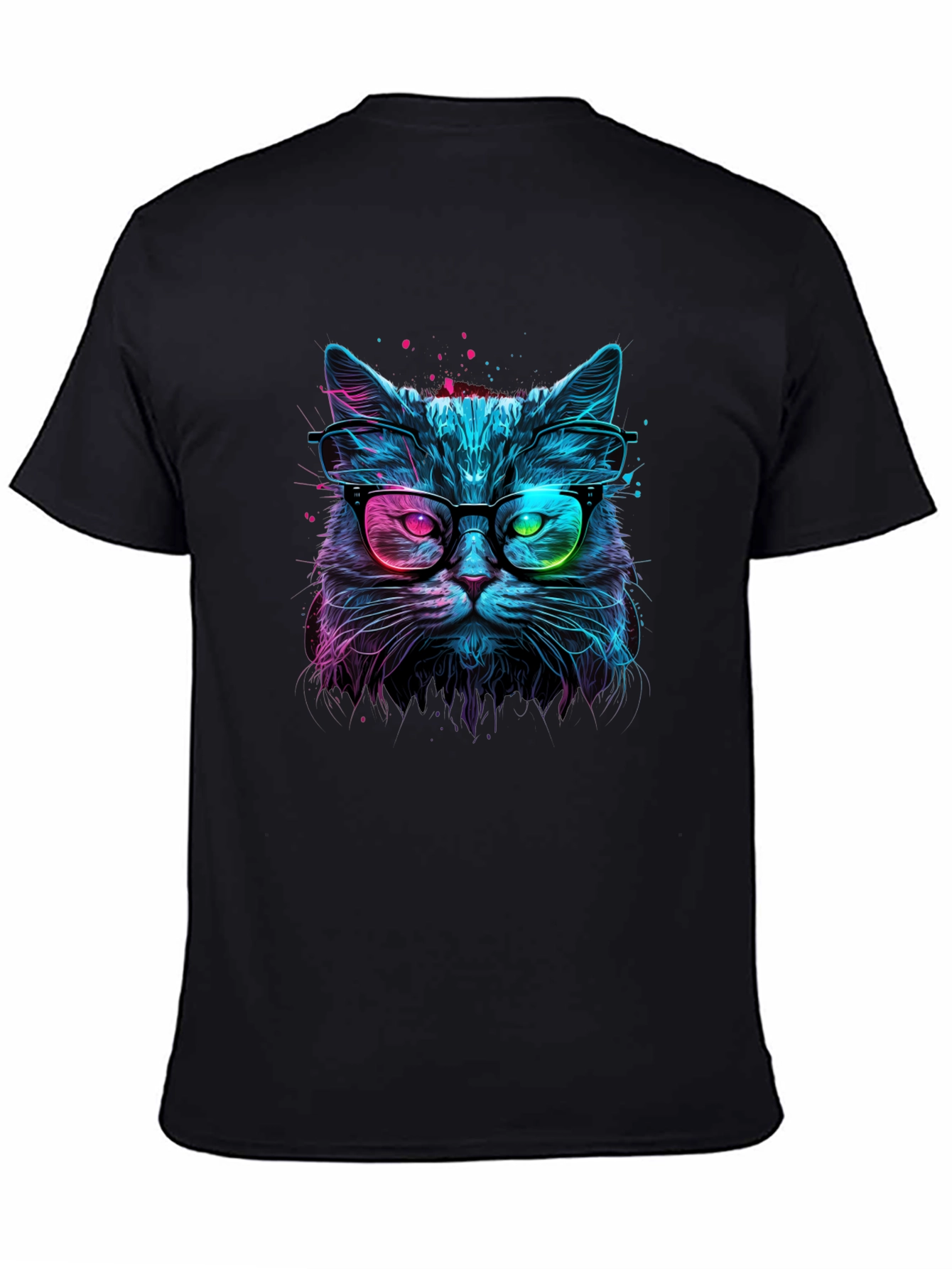Neon Cat Graphic T-Shirt - Stylish & Unique!