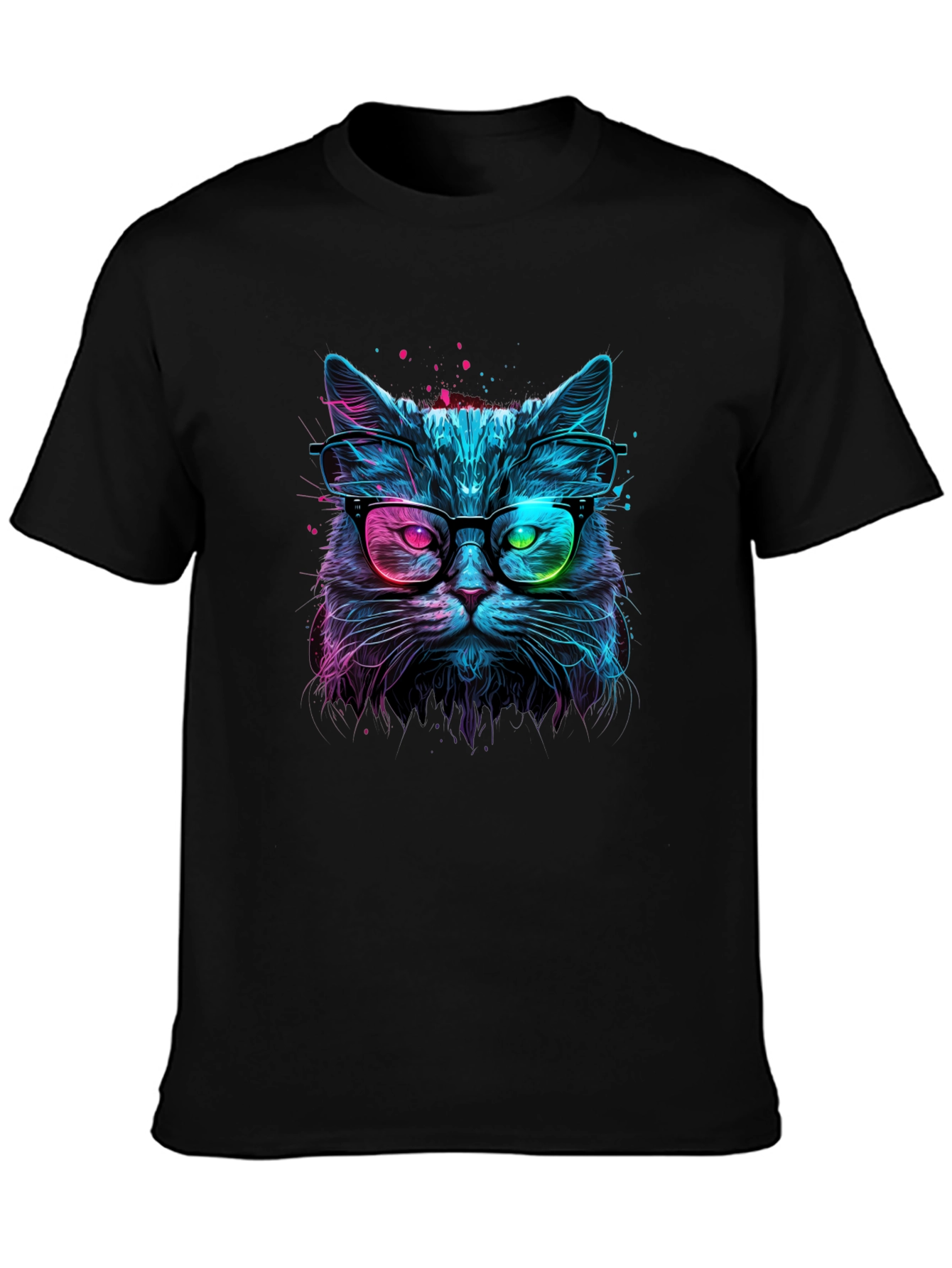 Neon Cat Graphic T-Shirt - Stylish & Unique!