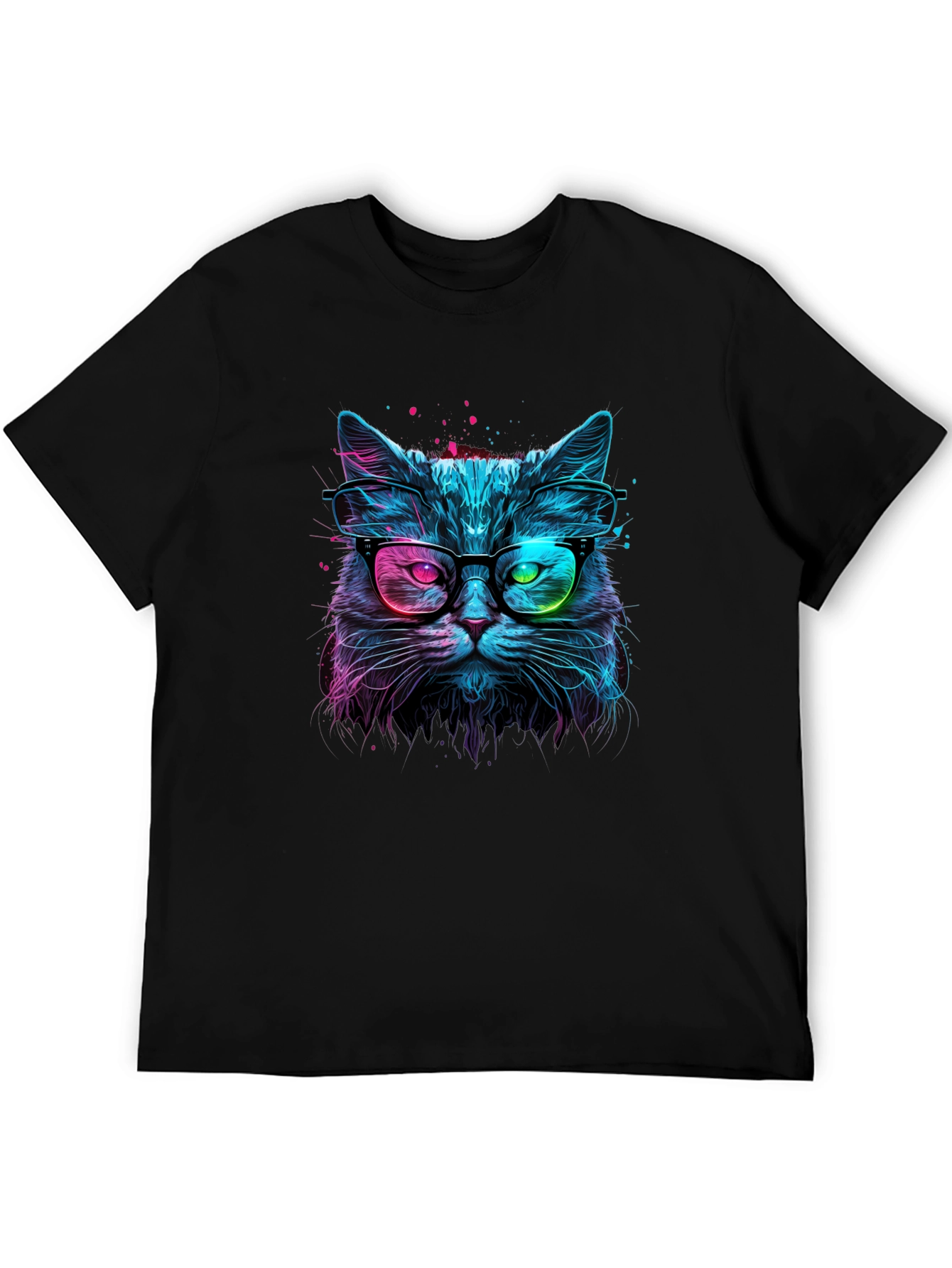 Neon Cat Graphic T-Shirt - Stylish & Unique!