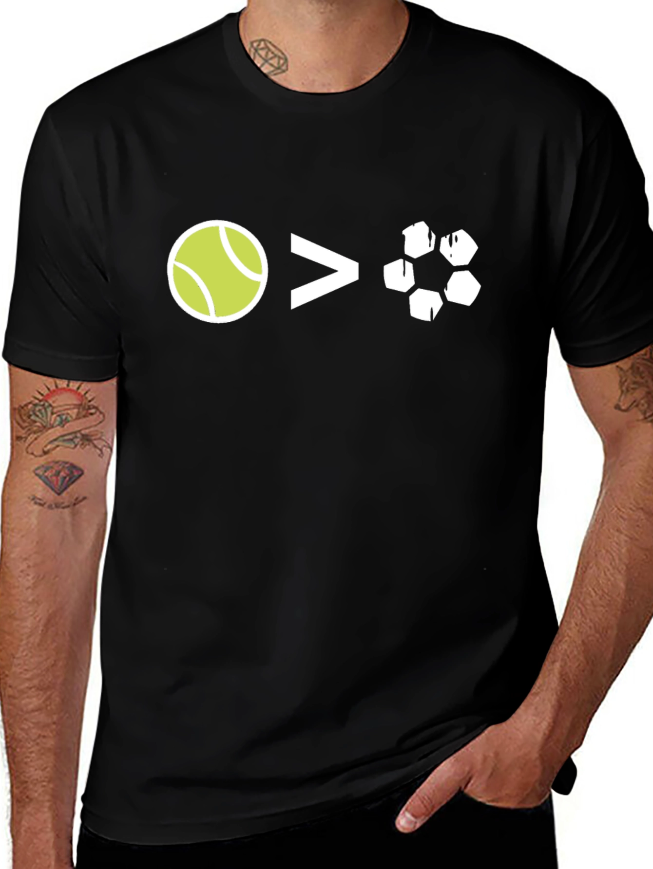 Tennis Over Soccer Graphic T-Shirt