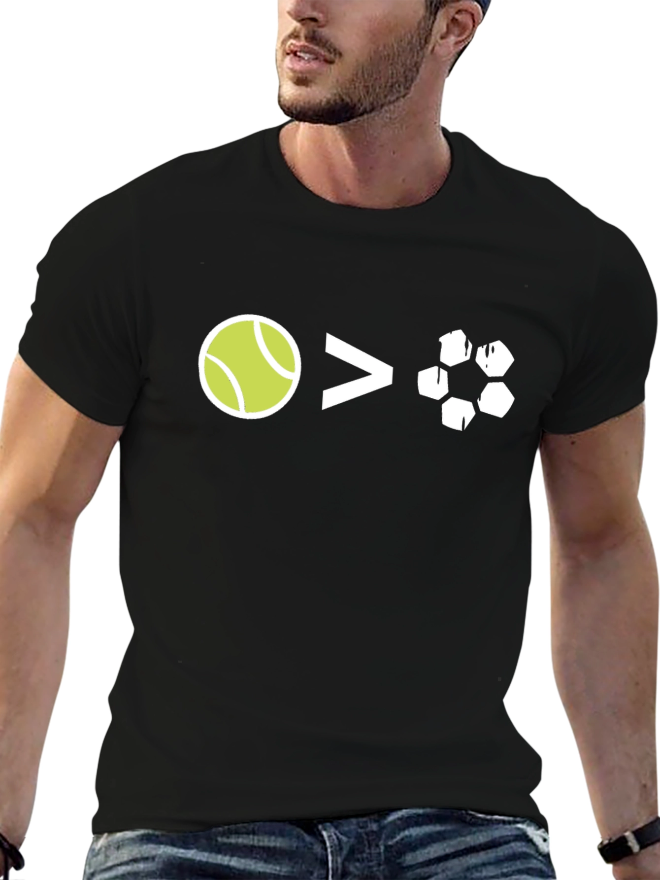 Tennis Over Soccer Graphic T-Shirt