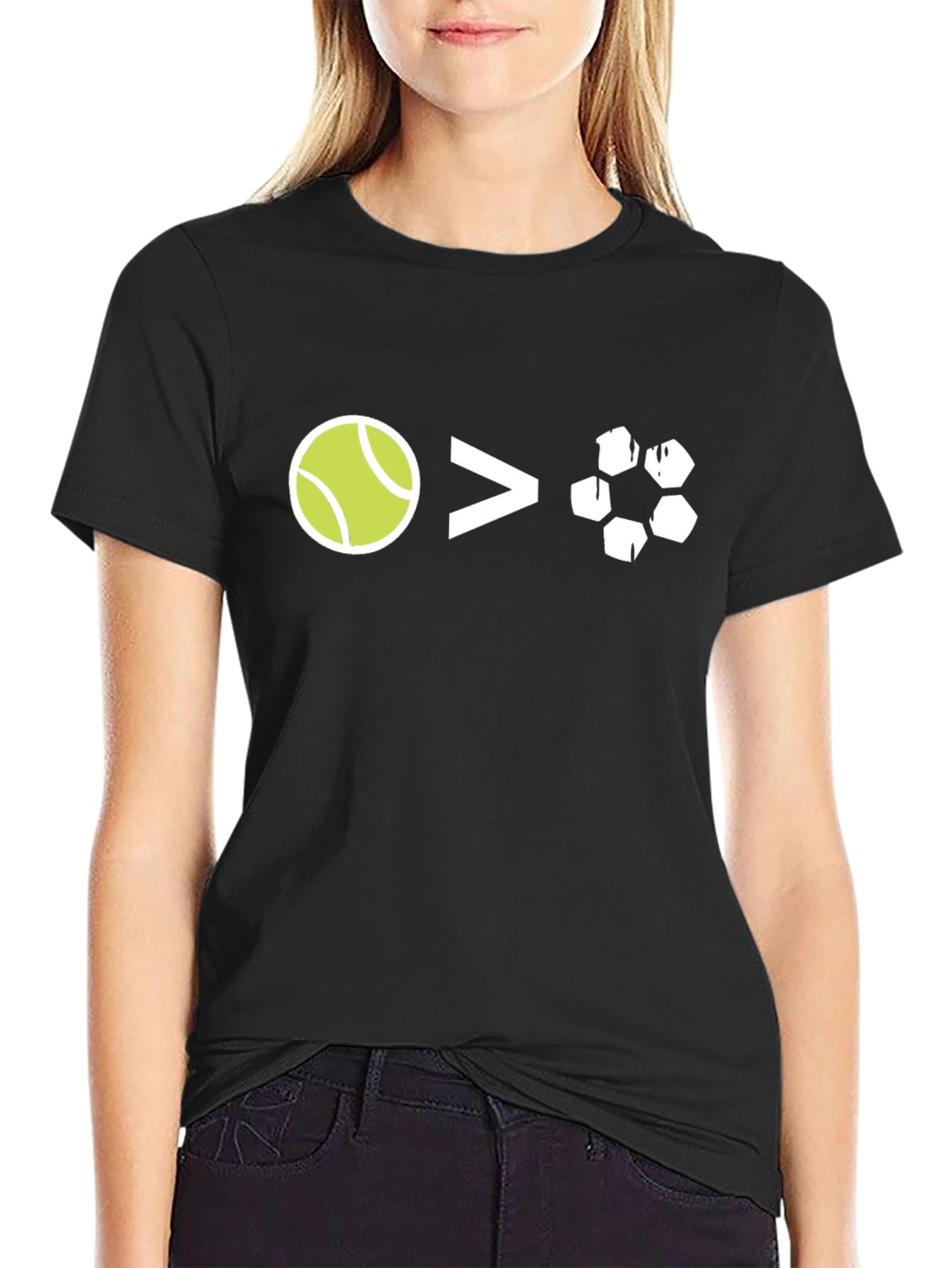 Tennis Over Soccer Graphic T-Shirt