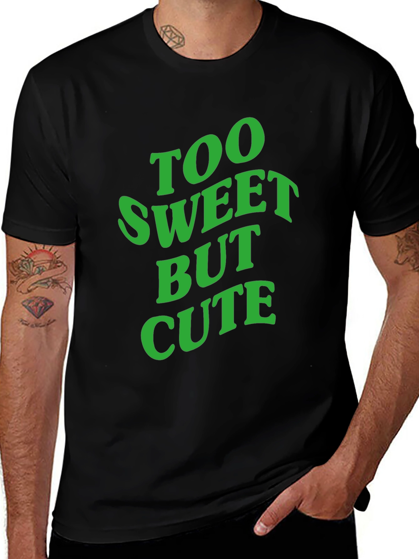 Too Sweet But Cute Black T-Shirt