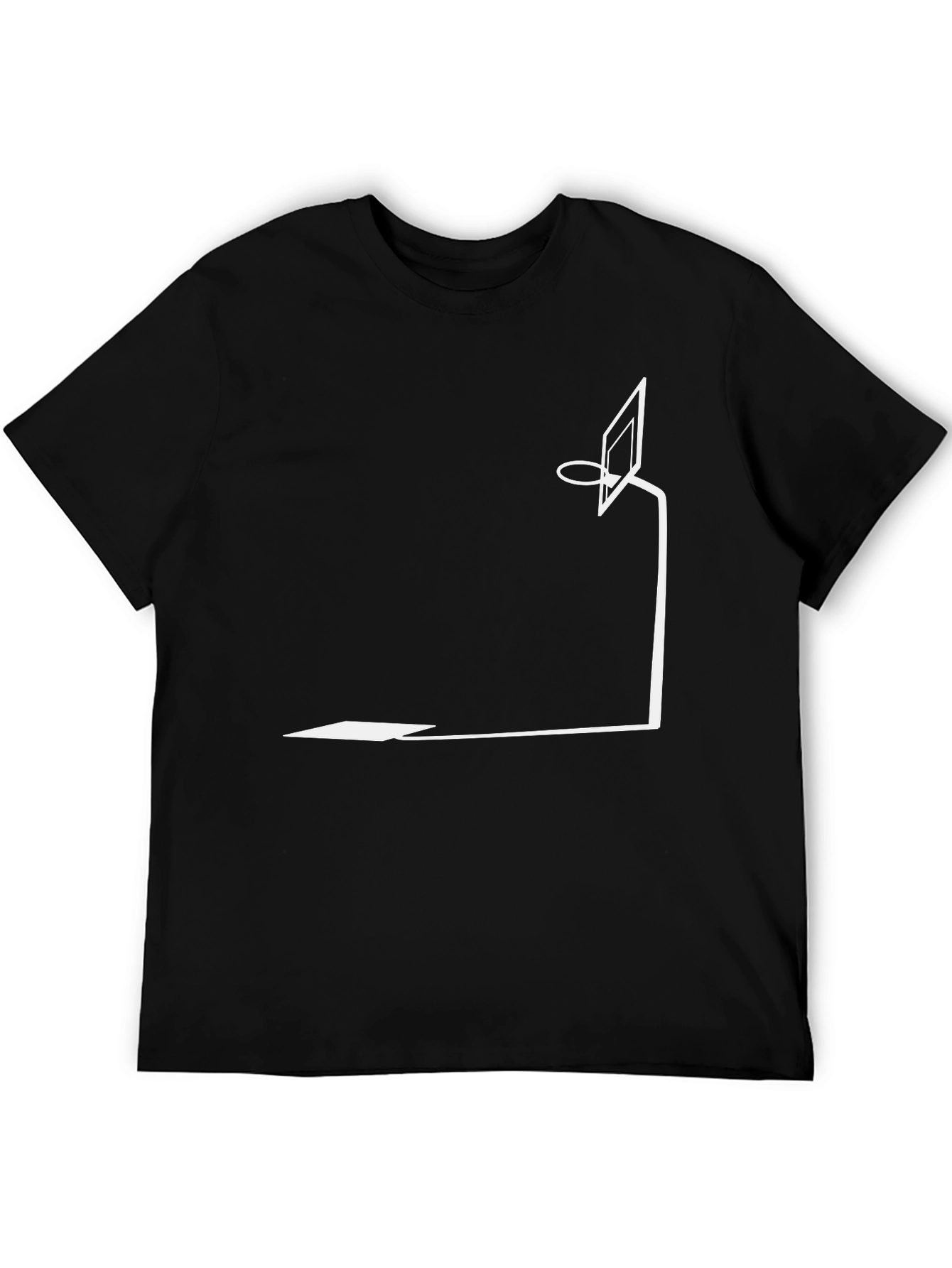 Minimalist Basketball Hoop Graphic Tee
