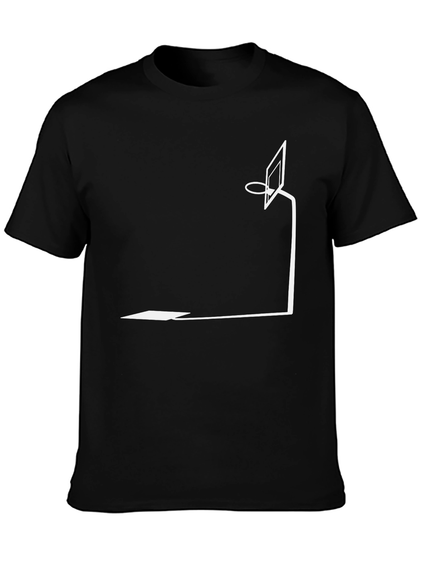 Minimalist Basketball Hoop Graphic Tee
