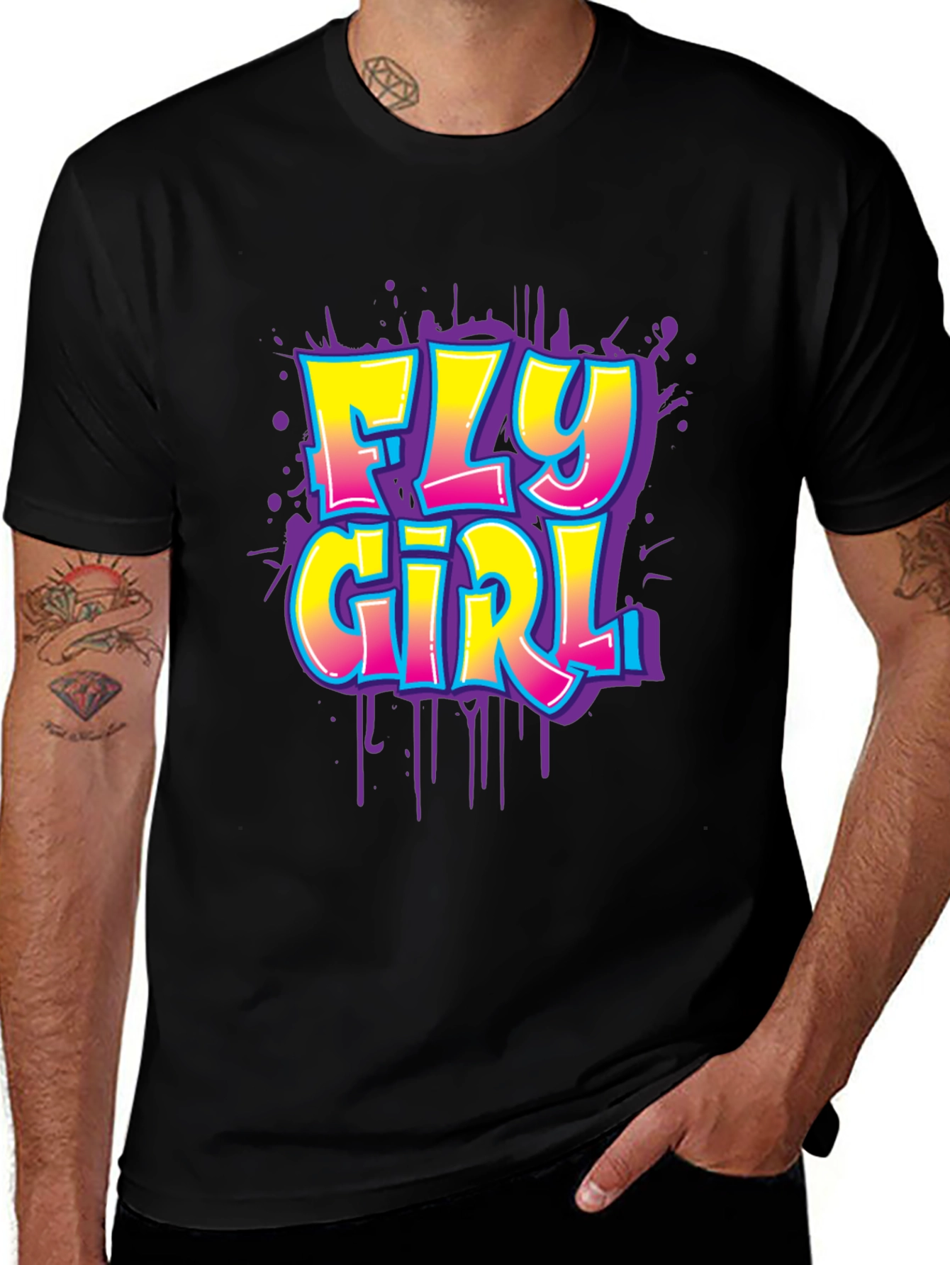 Fly Girl Graphic Tee - Black