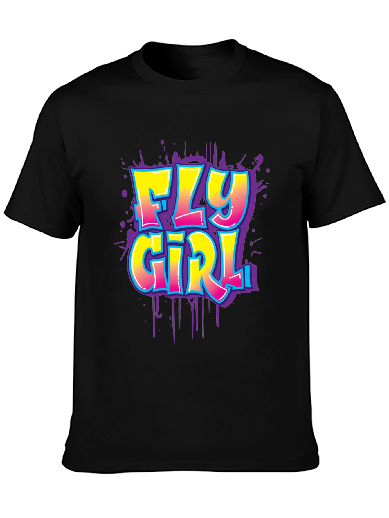 Fly Girl Graphic Tee - Black