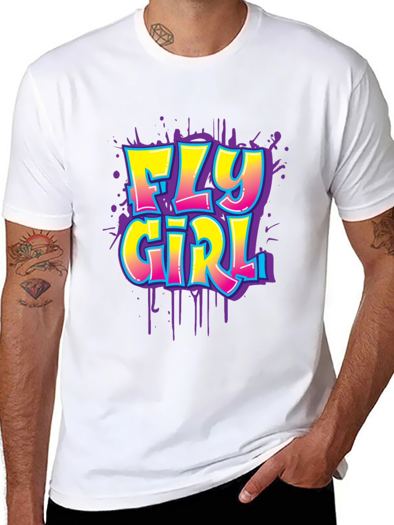 Fly Girl Graphic Tee - Black