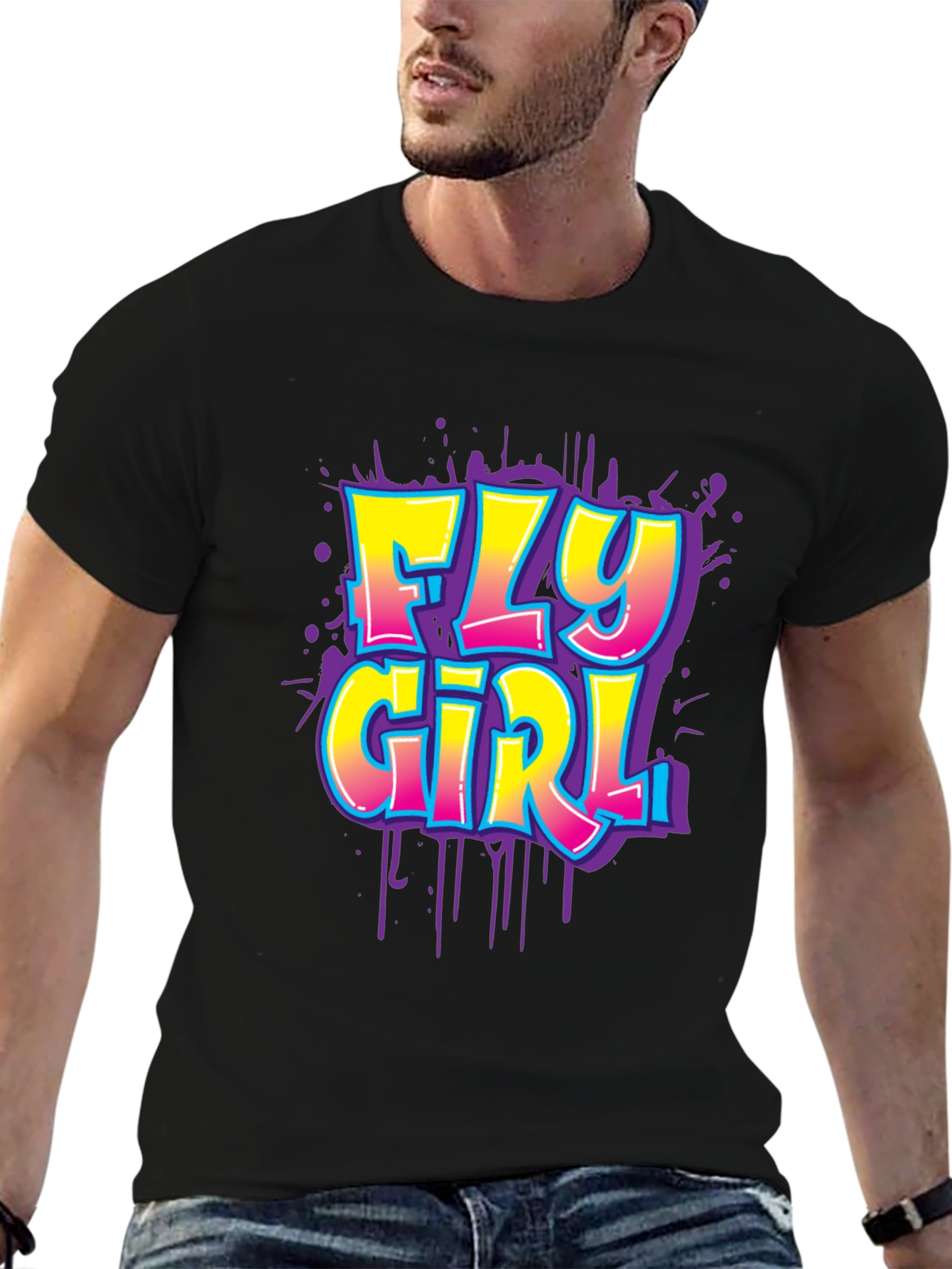 Fly Girl Graphic Tee - Black