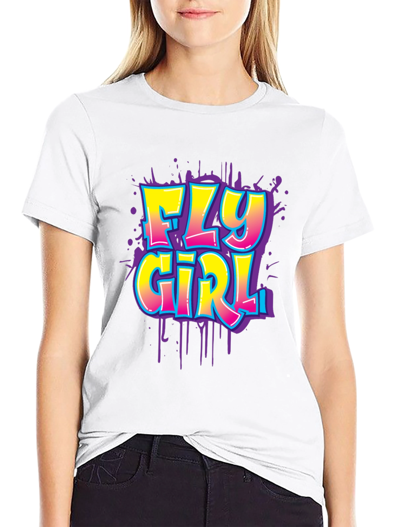 Fly Girl Graphic Tee - Black