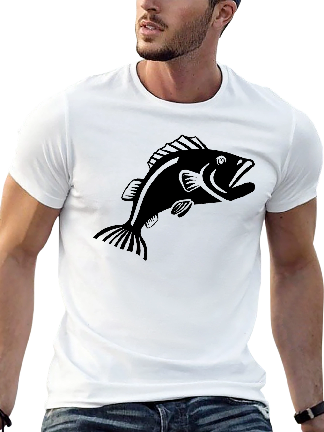 Black Bass Graphic Tee - Fishing Lover Apparel