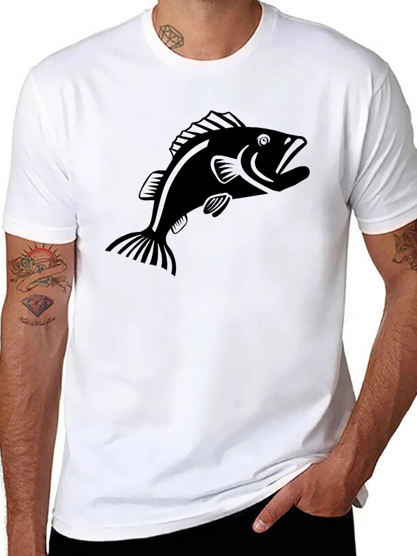 Black Bass Graphic Tee - Fishing Lover Apparel