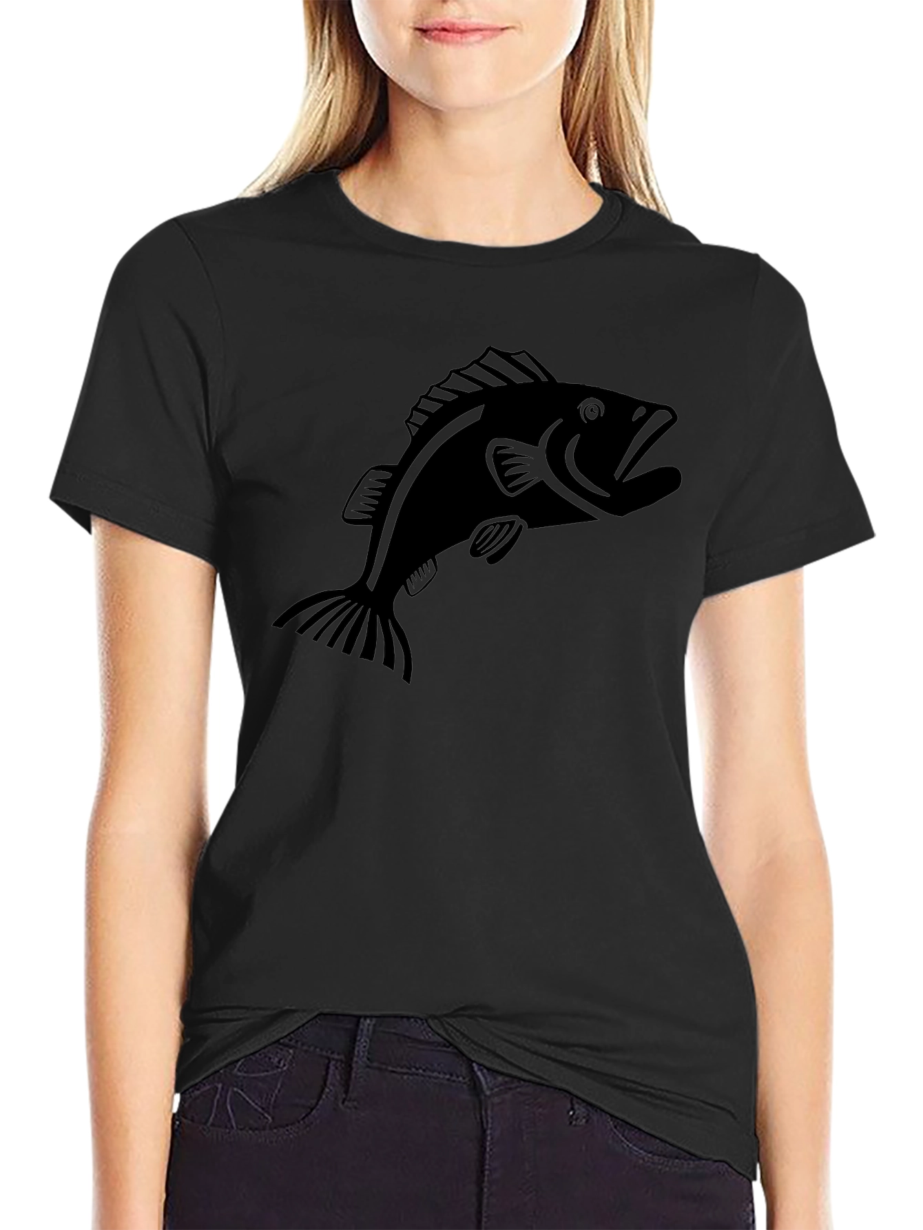 Black Bass Graphic Tee - Fishing Lover Apparel