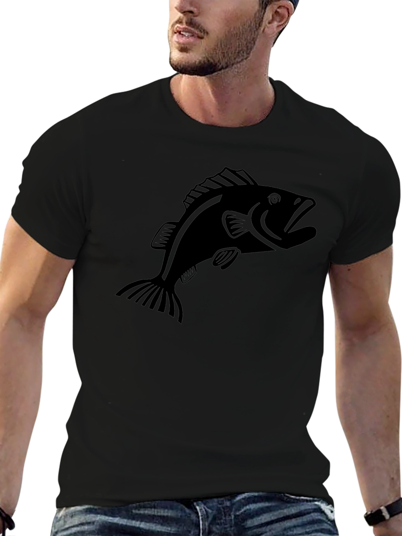 Black Bass Graphic Tee - Fishing Lover Apparel