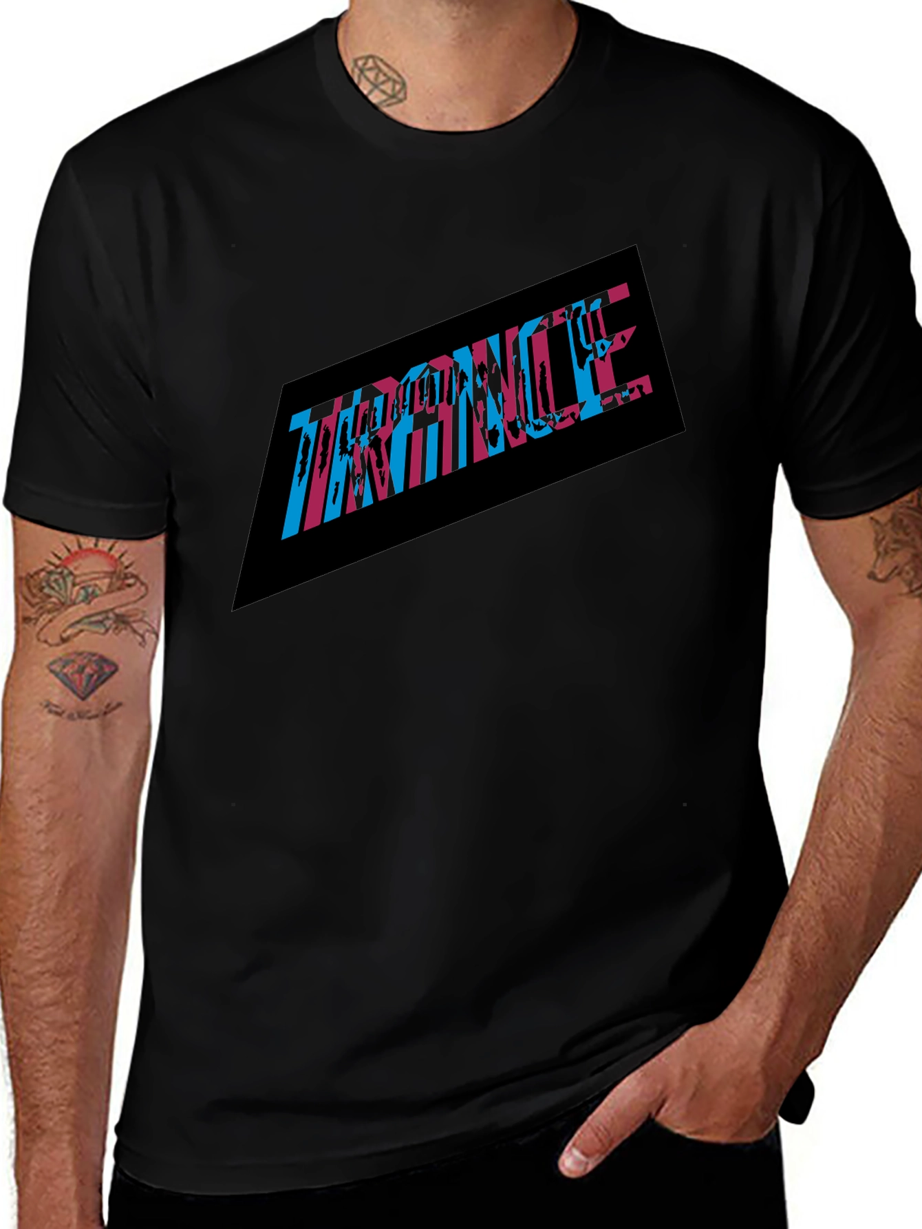Ukraine Distressed T-Shirt - Mens Black Tee