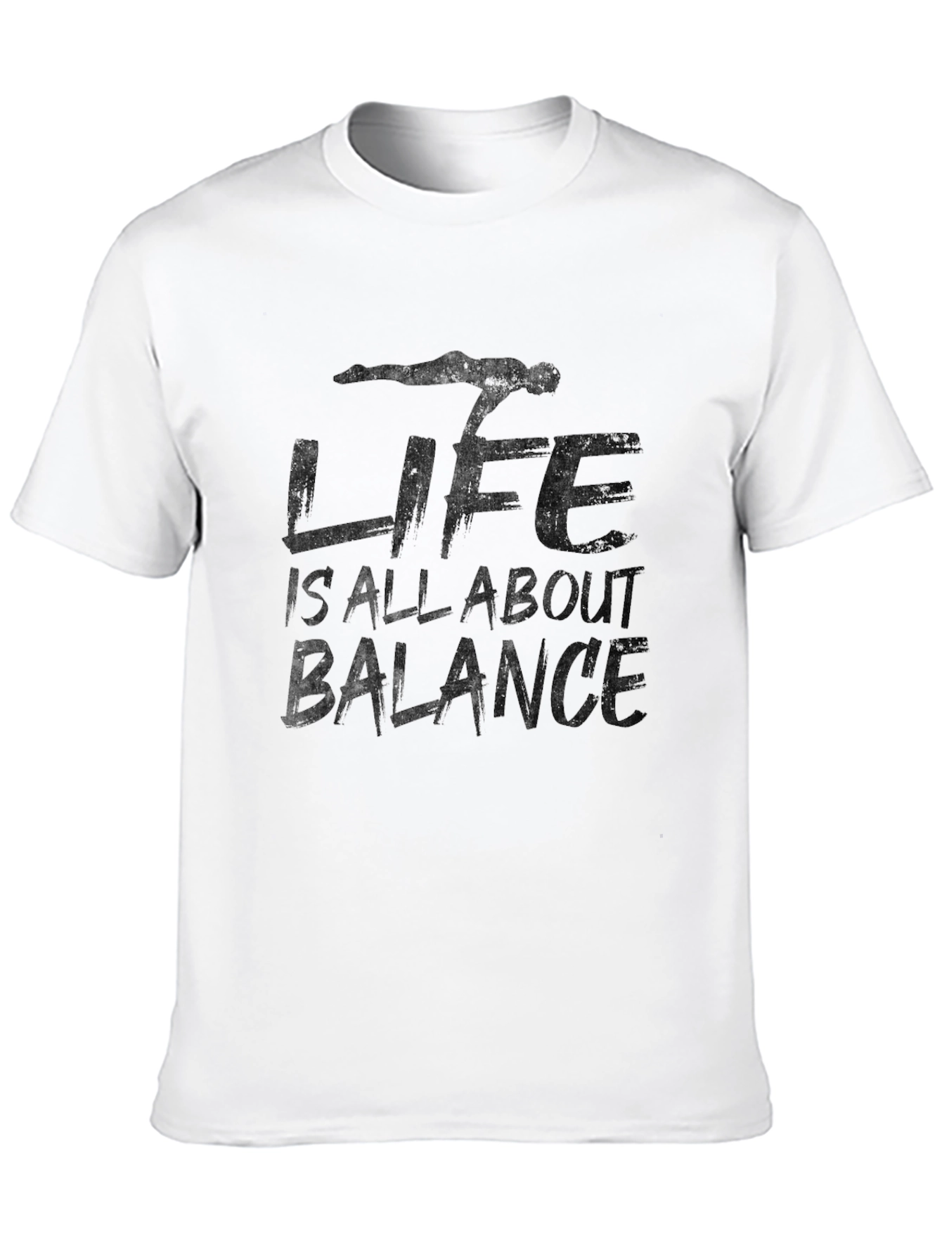 Life is All About Balance Graphic Tee - Black
