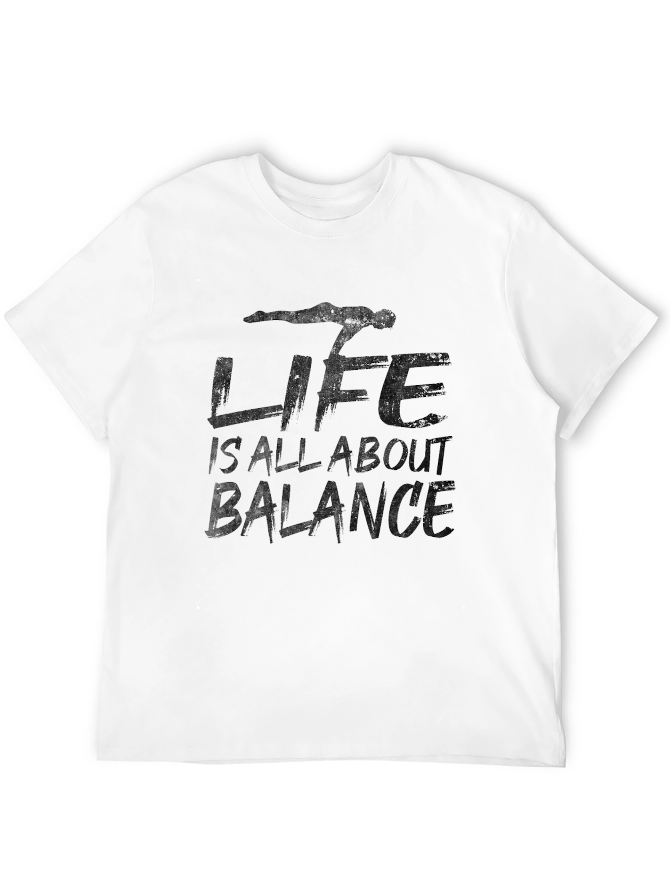 Life is All About Balance Graphic Tee - Black