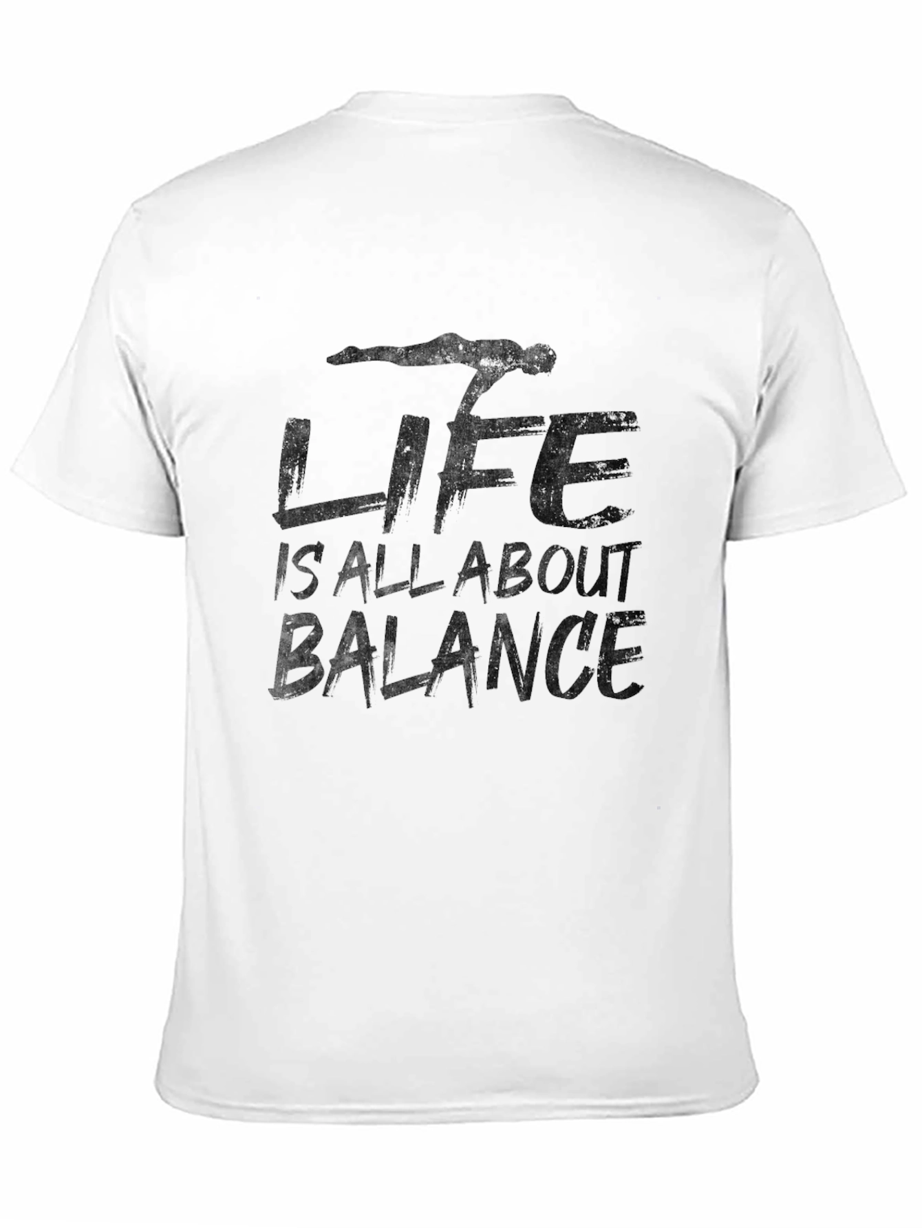 Life is All About Balance Graphic Tee - Black