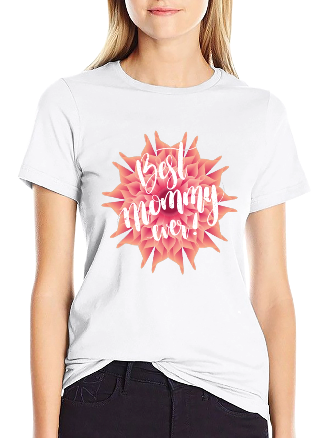 Best Mommy Ever T-Shirt - Floral Design