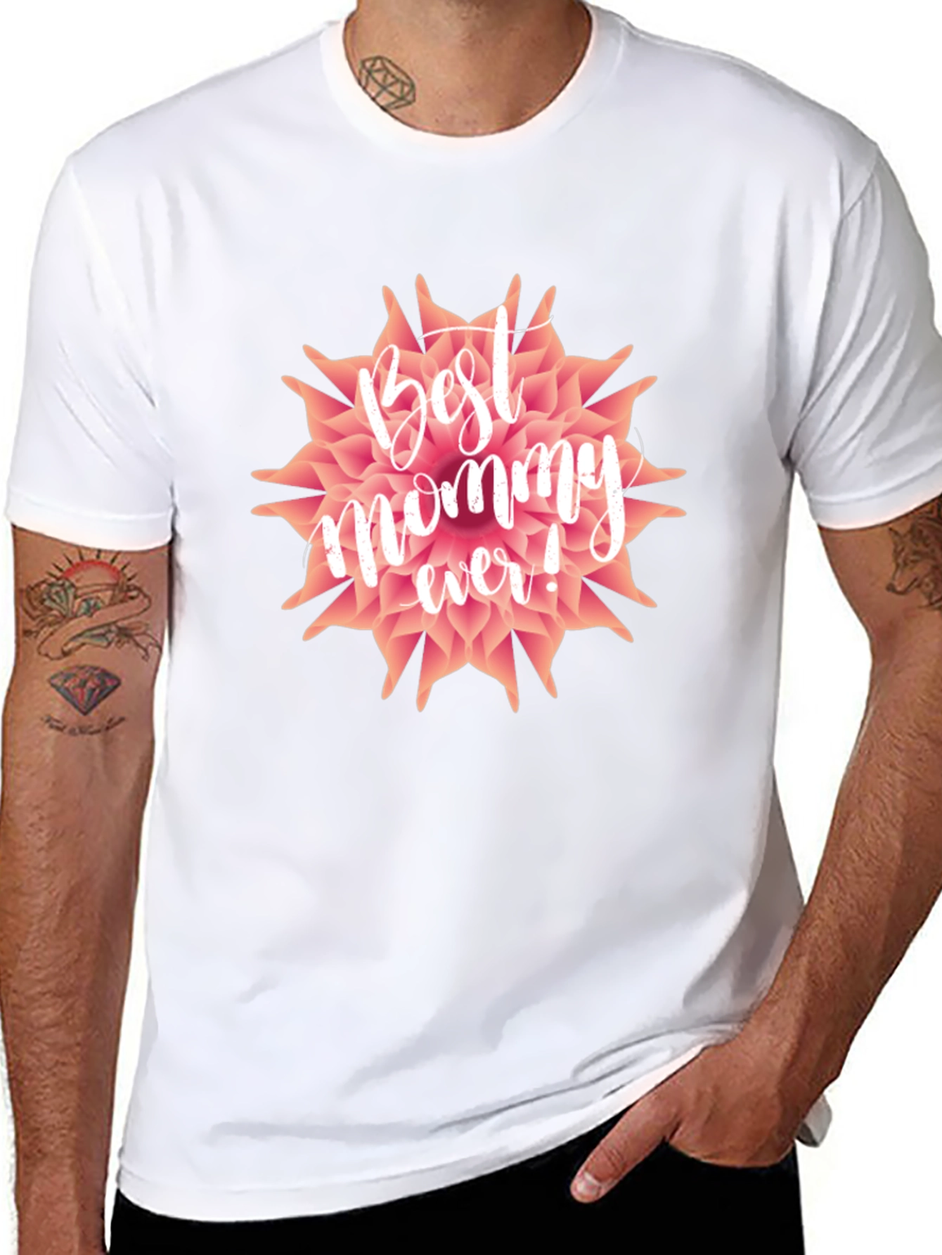 Best Mommy Ever T-Shirt - Floral Design