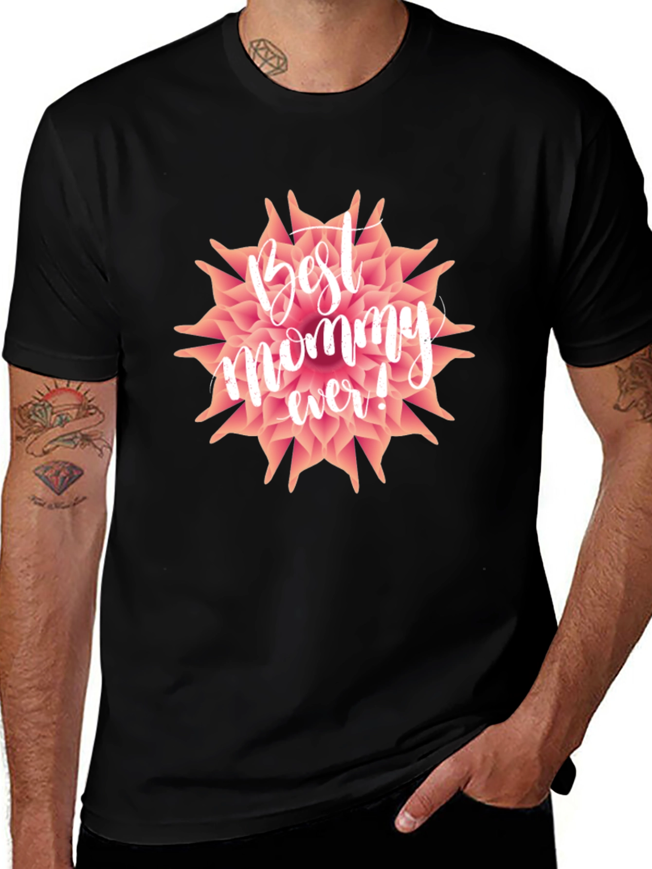 Best Mommy Ever T-Shirt - Floral Design