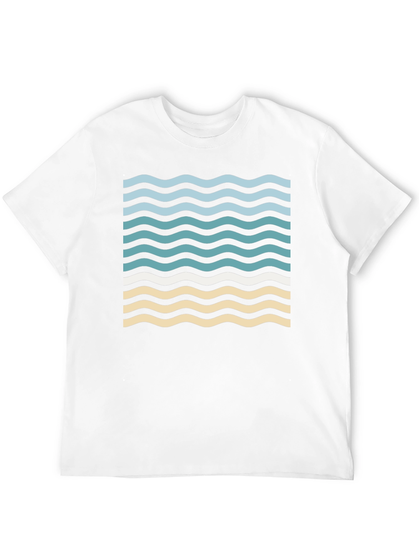 Wavy Graphic Tee - Beach Vibes Shirt