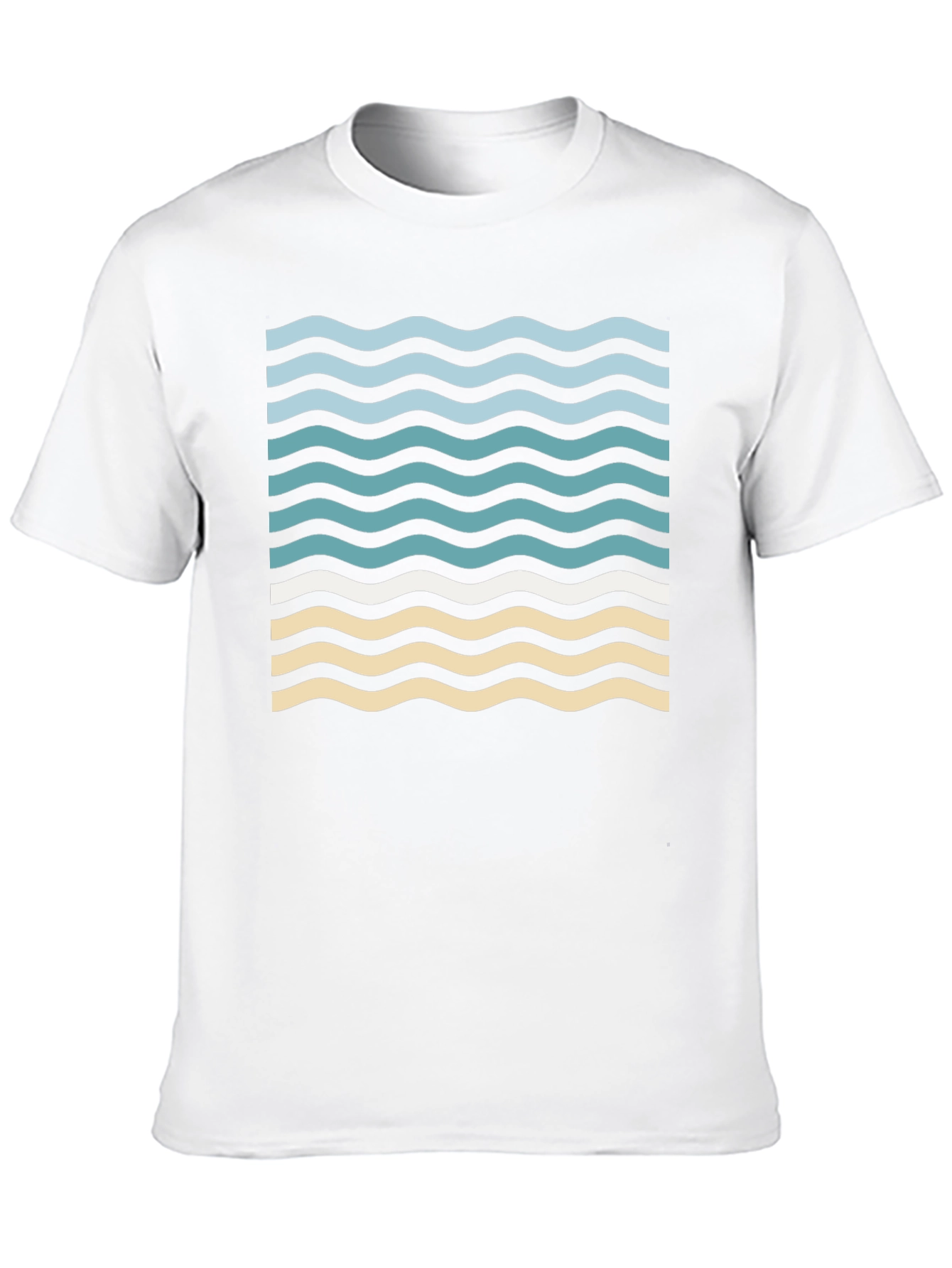 Wavy Graphic Tee - Beach Vibes Shirt