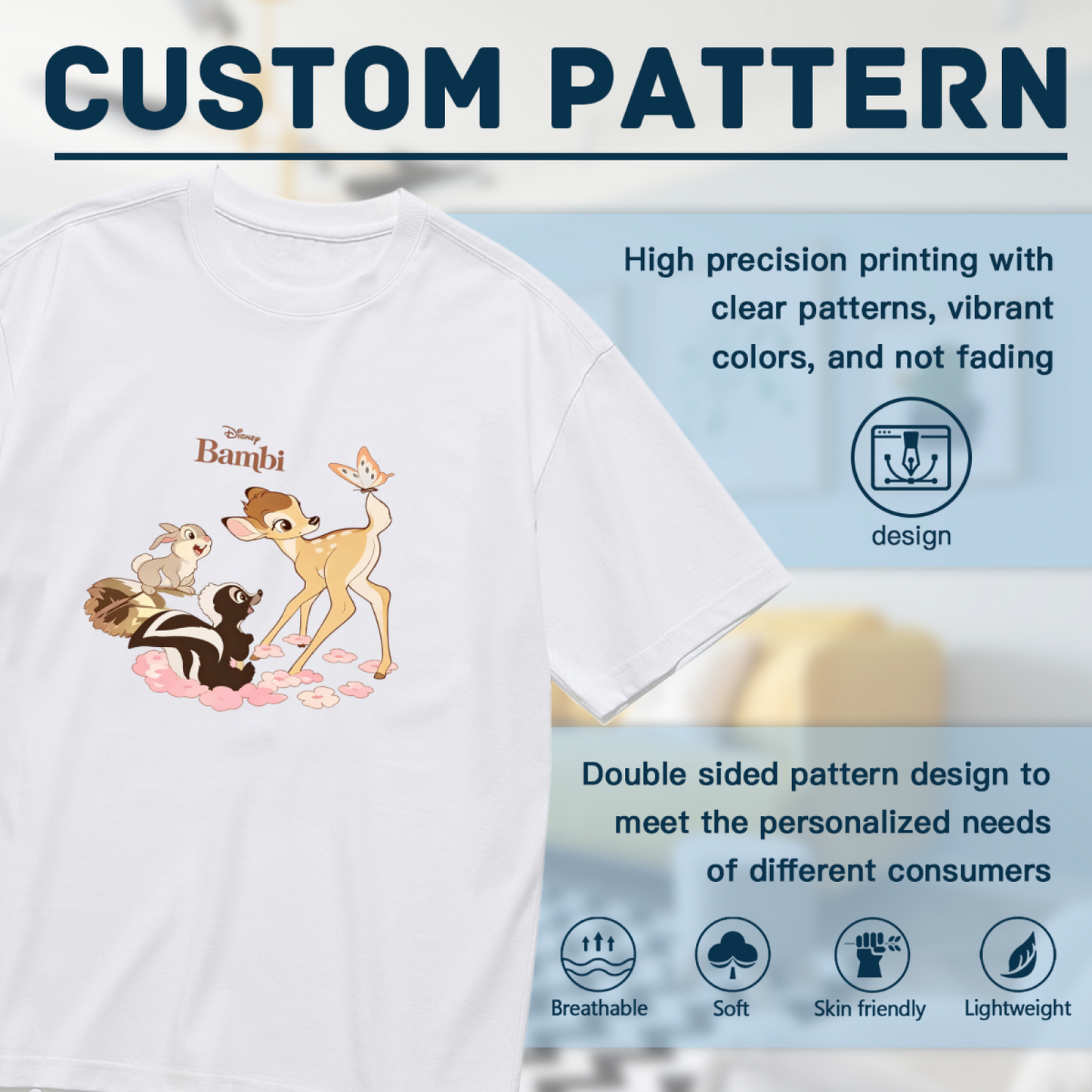 Cute Bambi & Forest Friends Disney Plus?Size Women T?Shirt