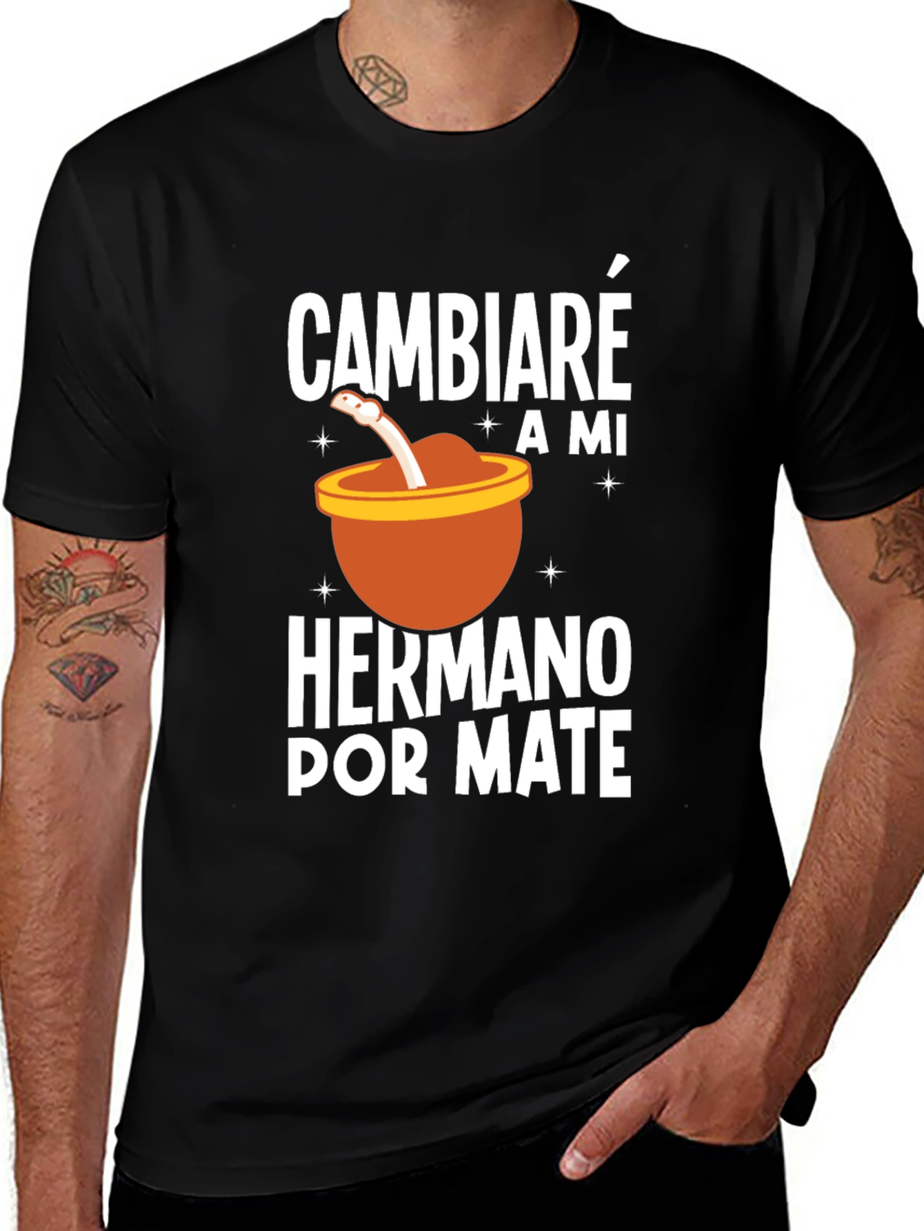 Cambiare A Mi Hermano Por Mate Black T-Shirt