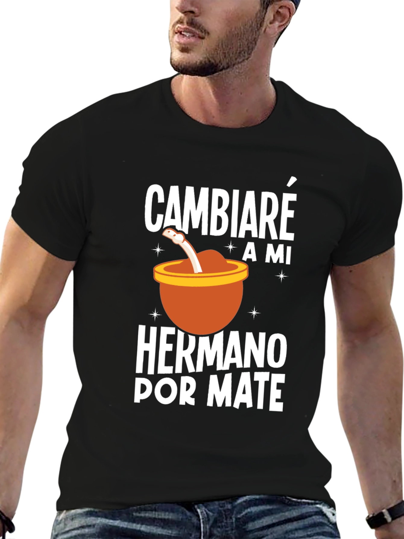 Cambiare A Mi Hermano Por Mate Black T-Shirt
