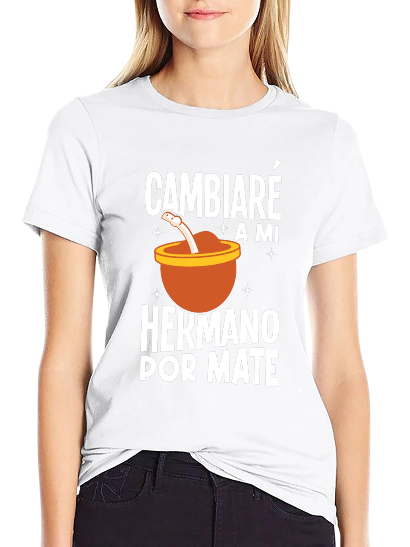 Cambiare A Mi Hermano Por Mate Black T-Shirt