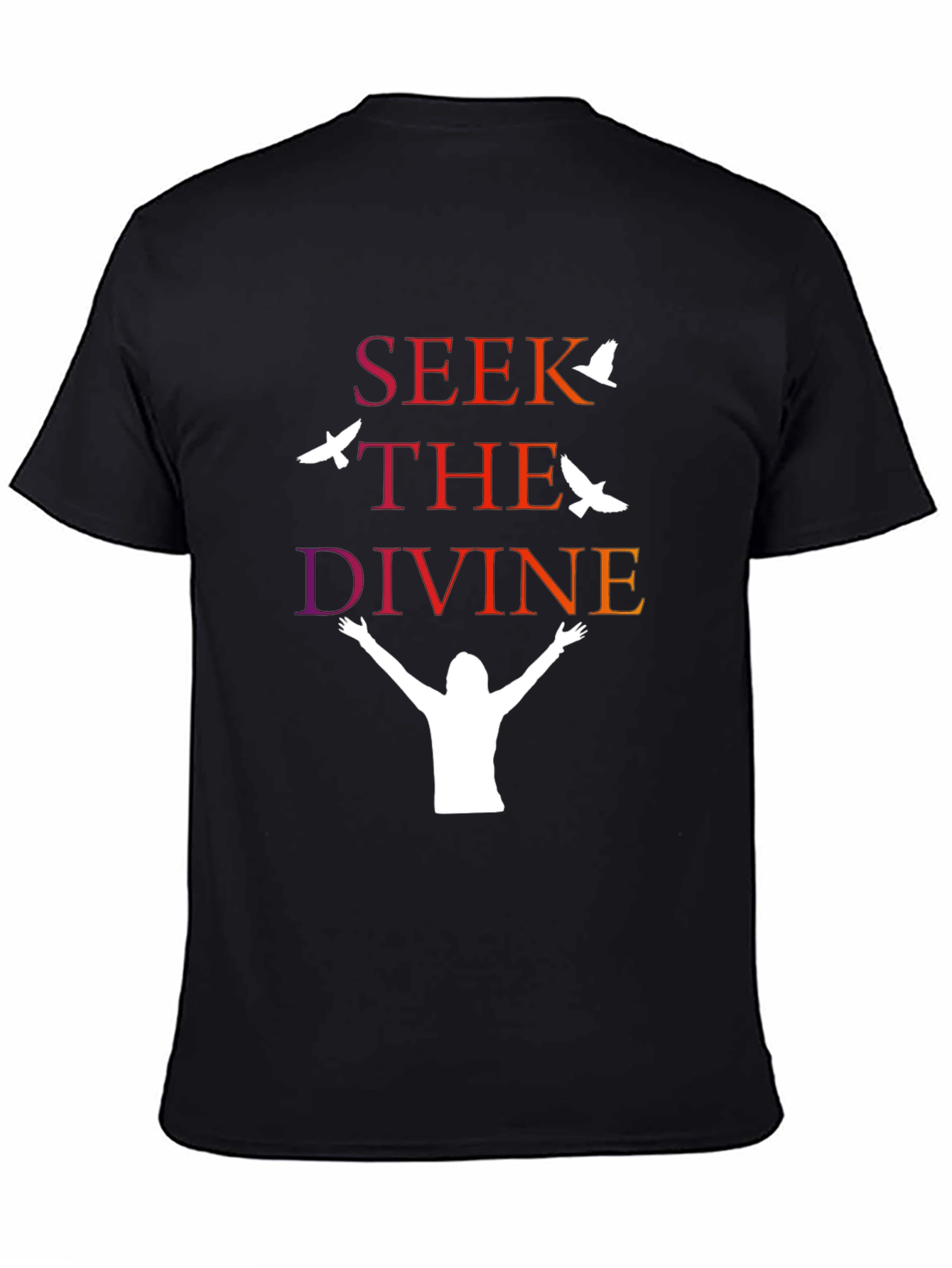 Seek The Divine Graphic T-Shirt - Black