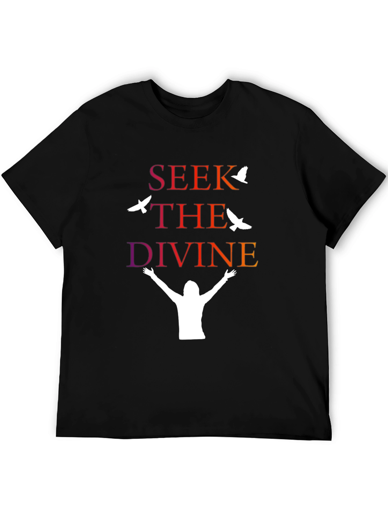 Seek The Divine Graphic T-Shirt - Black