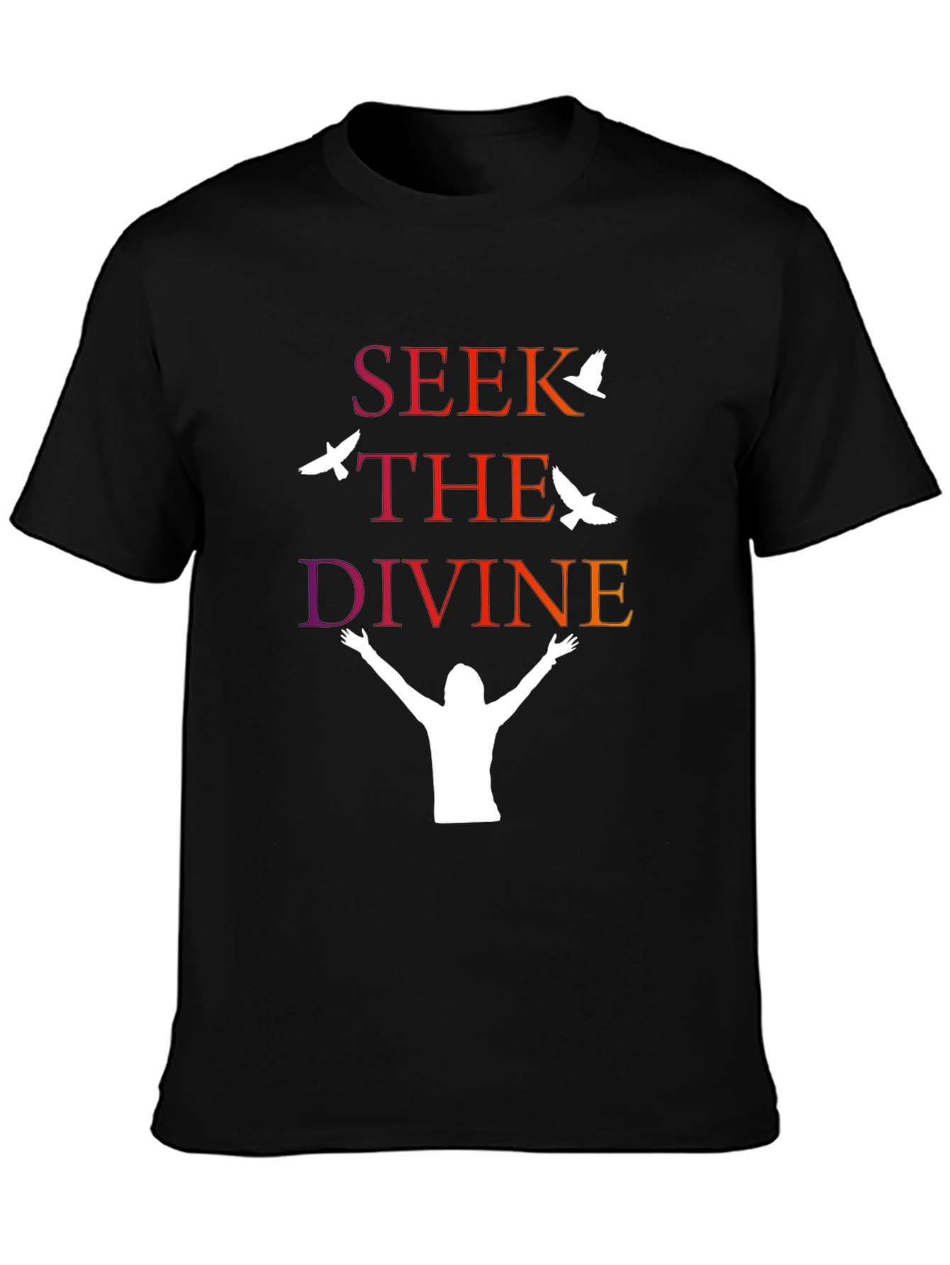 Seek The Divine Graphic T-Shirt - Black