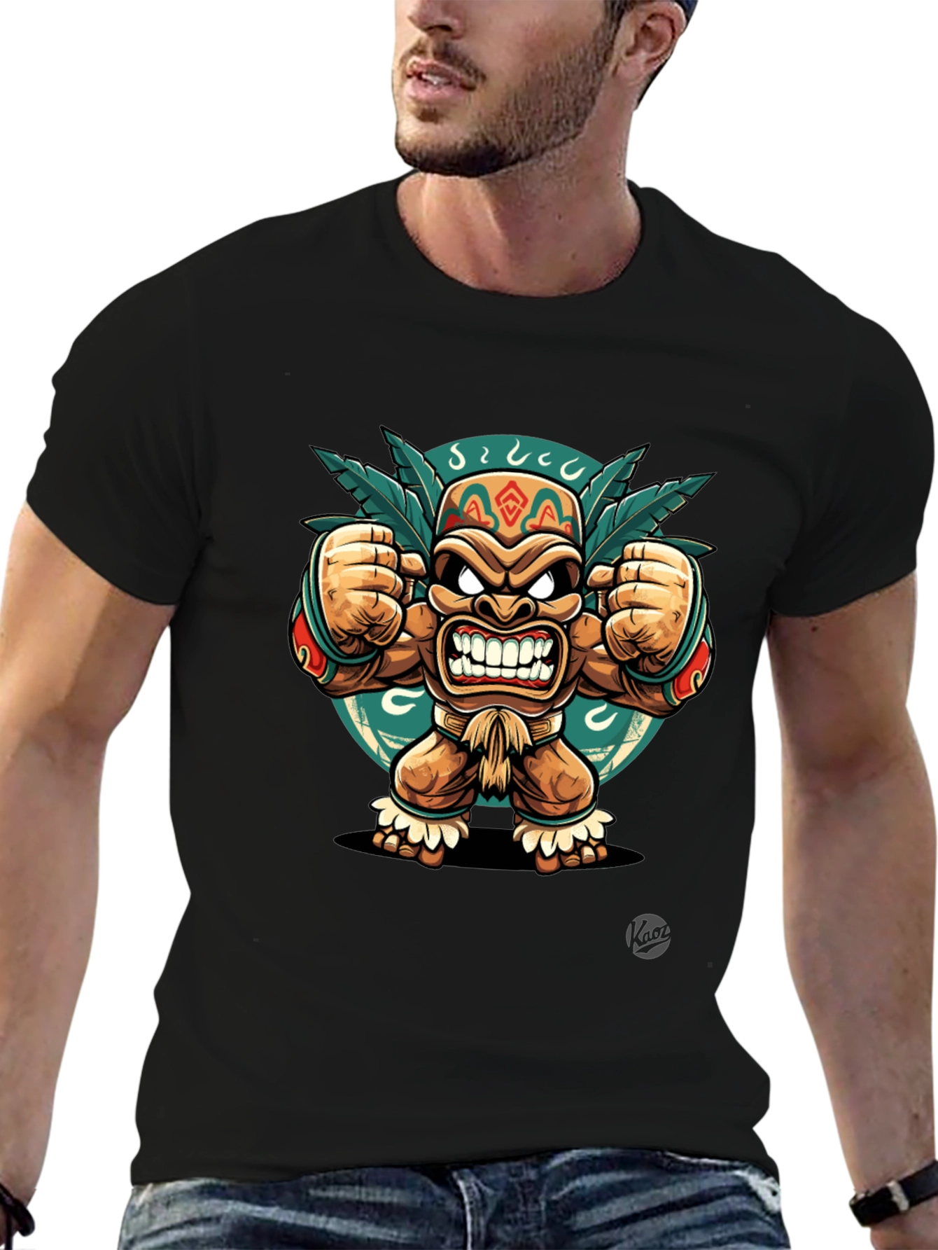 Angry Tiki Black T-Shirt