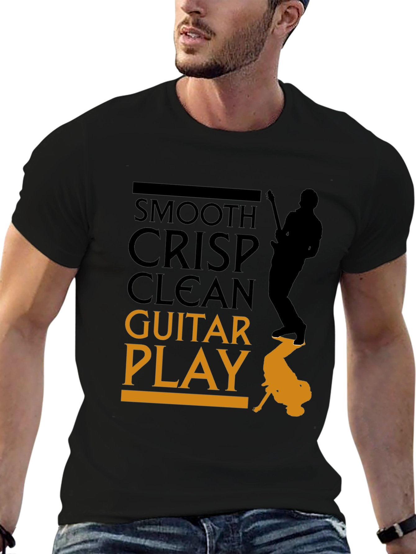 Smooth Guitar Play Graphic T-Shirt