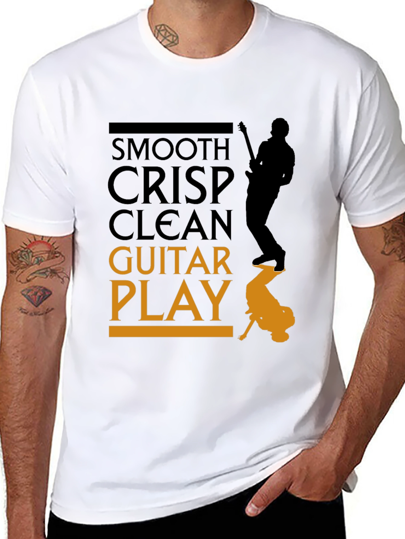 Smooth Guitar Play Graphic T-Shirt