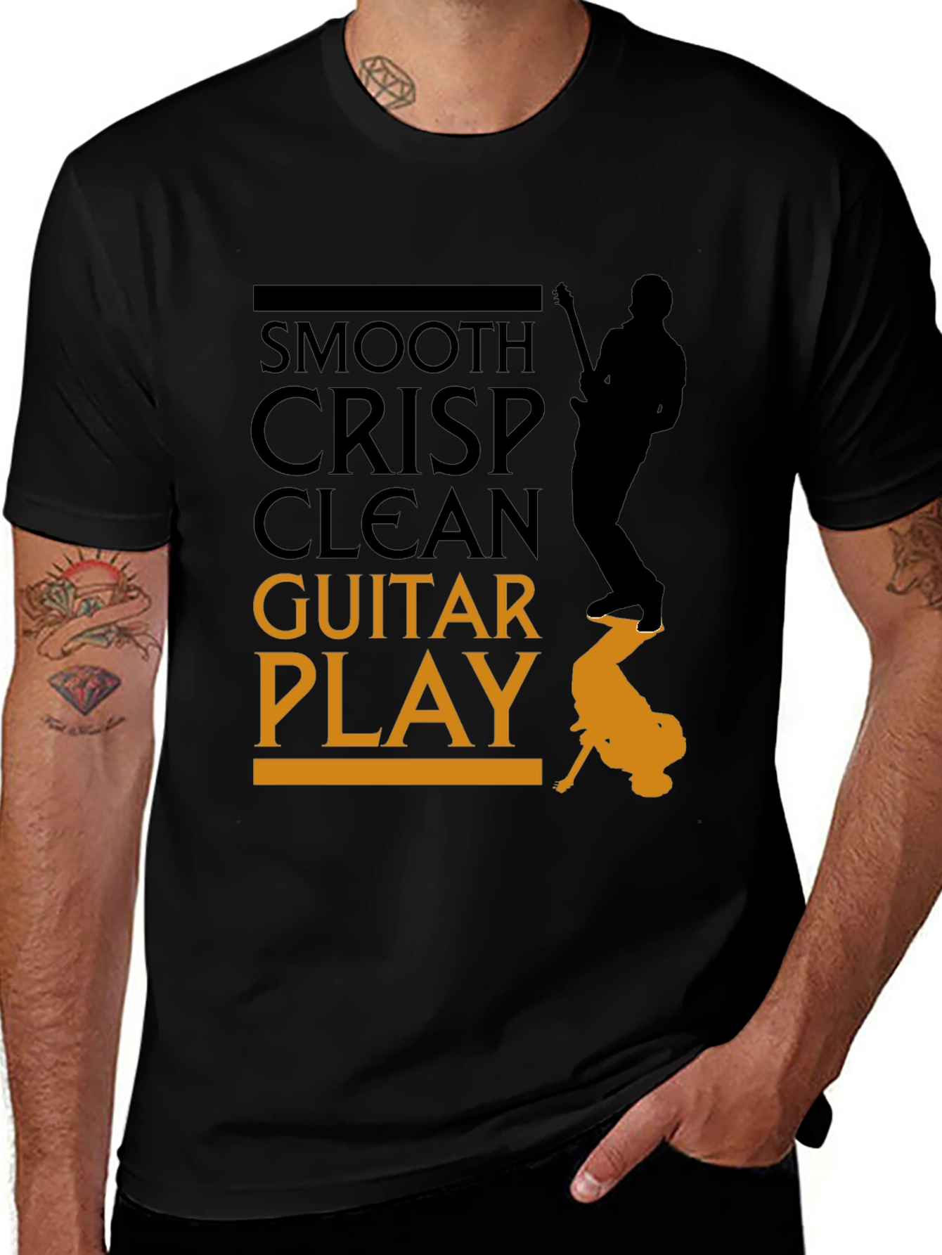 Smooth Guitar Play Graphic T-Shirt
